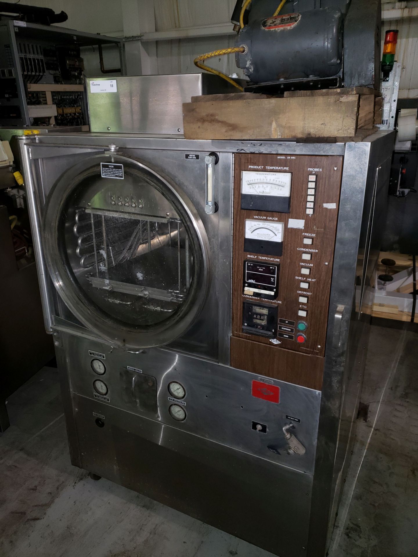 Used Virtis freeze dryer, model RS-SRC-3MS, stainless steel construction, 4 sq ft shelf area, (3)