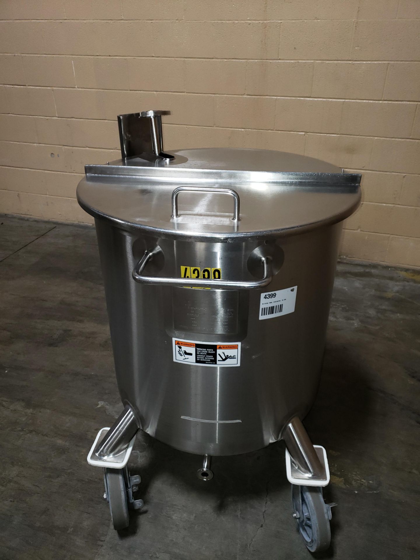 65 GALLON WALKER TANK, 316 STAINLESS STEEL CONSTRUCTION - Image 2 of 6