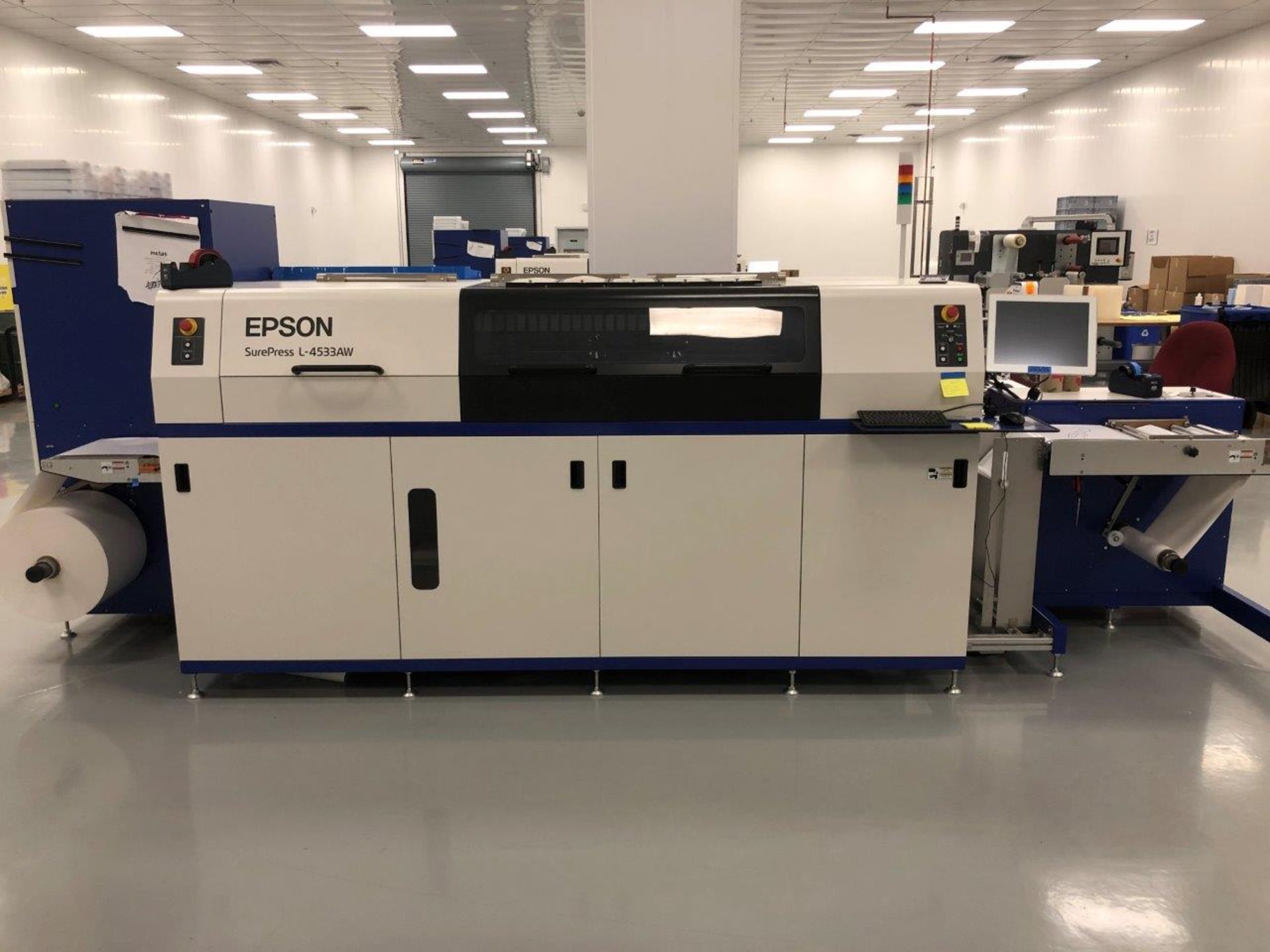 EPSON SUREPRESS DIGITAL LABEL PRESS L-4533AW, MODEL N721A