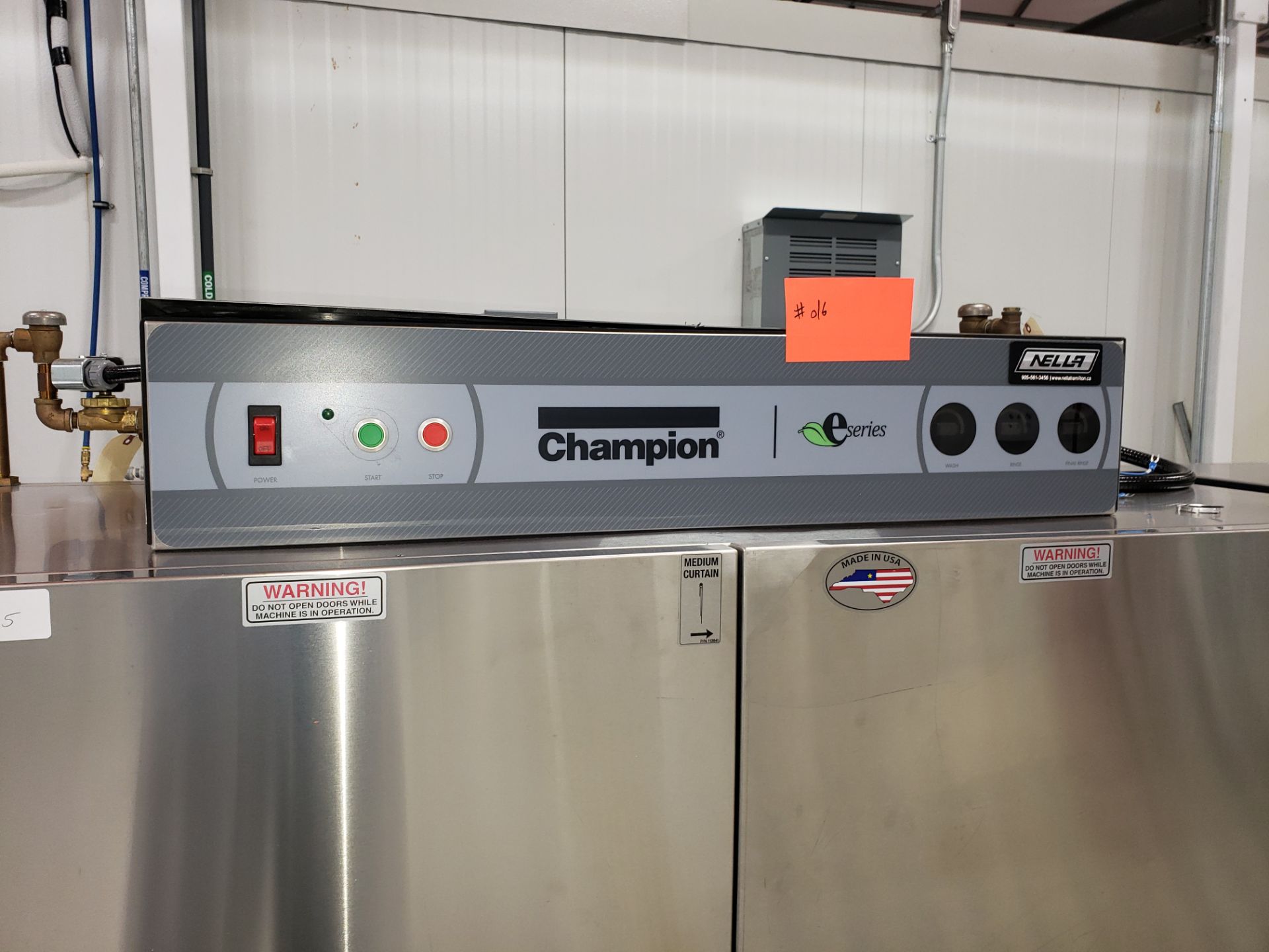 UNUSED CHAMPION TWO TANK RACK CONVEYOR DISHWASHER - STAINLESS STEEL CONSTRUCTION - Image 12 of 17