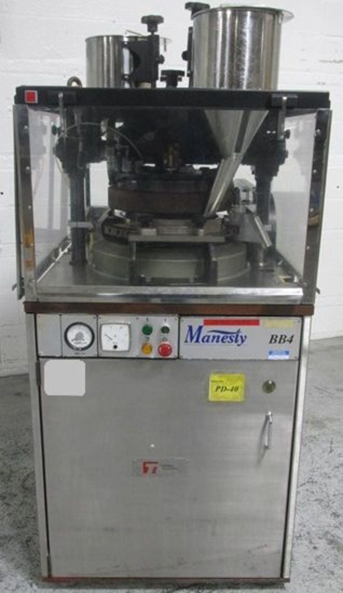 Manesty press rotary tablet press, model BB4, 35 station, 6.5 ton compression pressure,