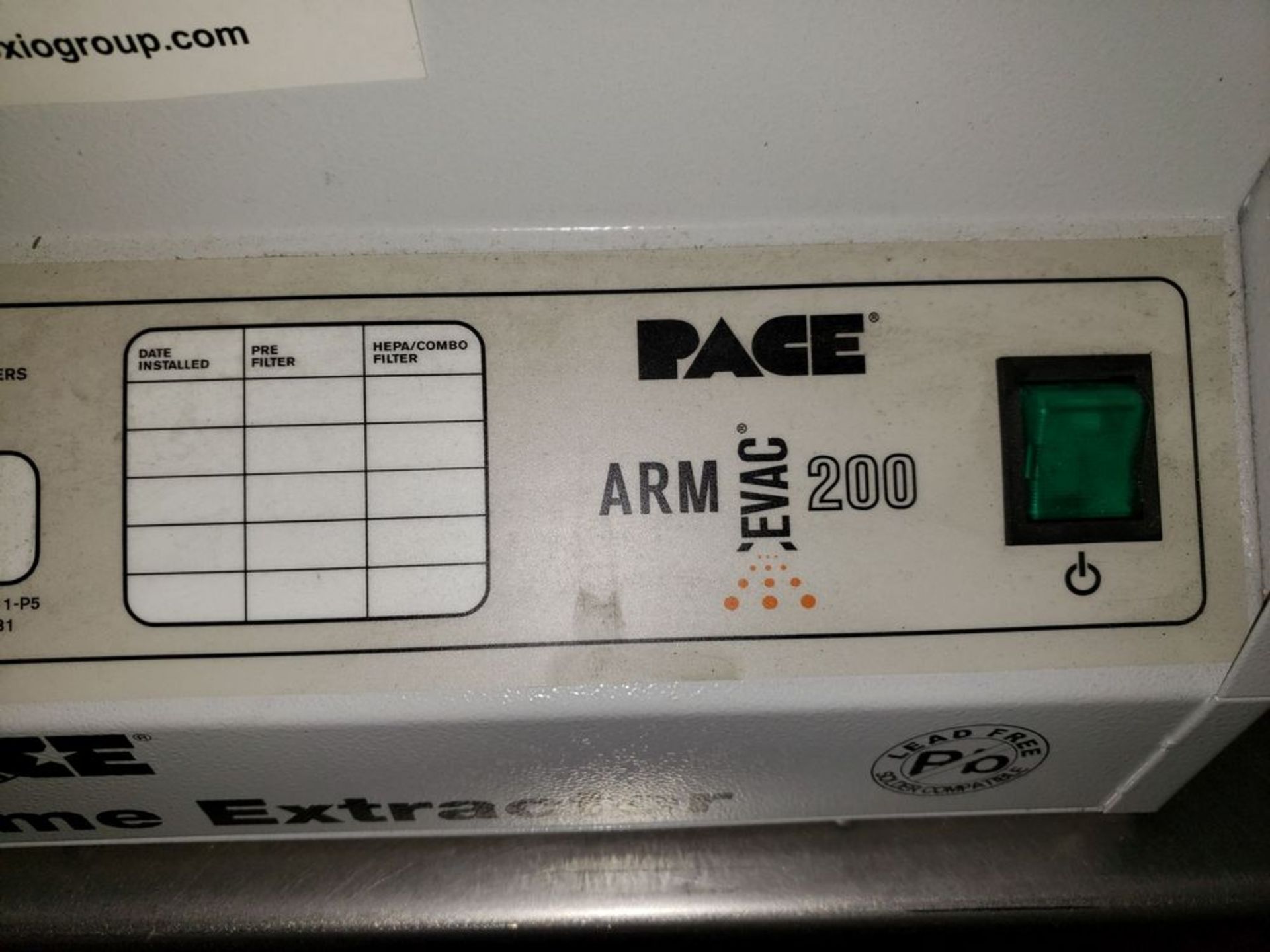 Pace fume extractor, model ARM-EVAC 200, with blower, 110 volts, serial# 802003. - Image 5 of 8