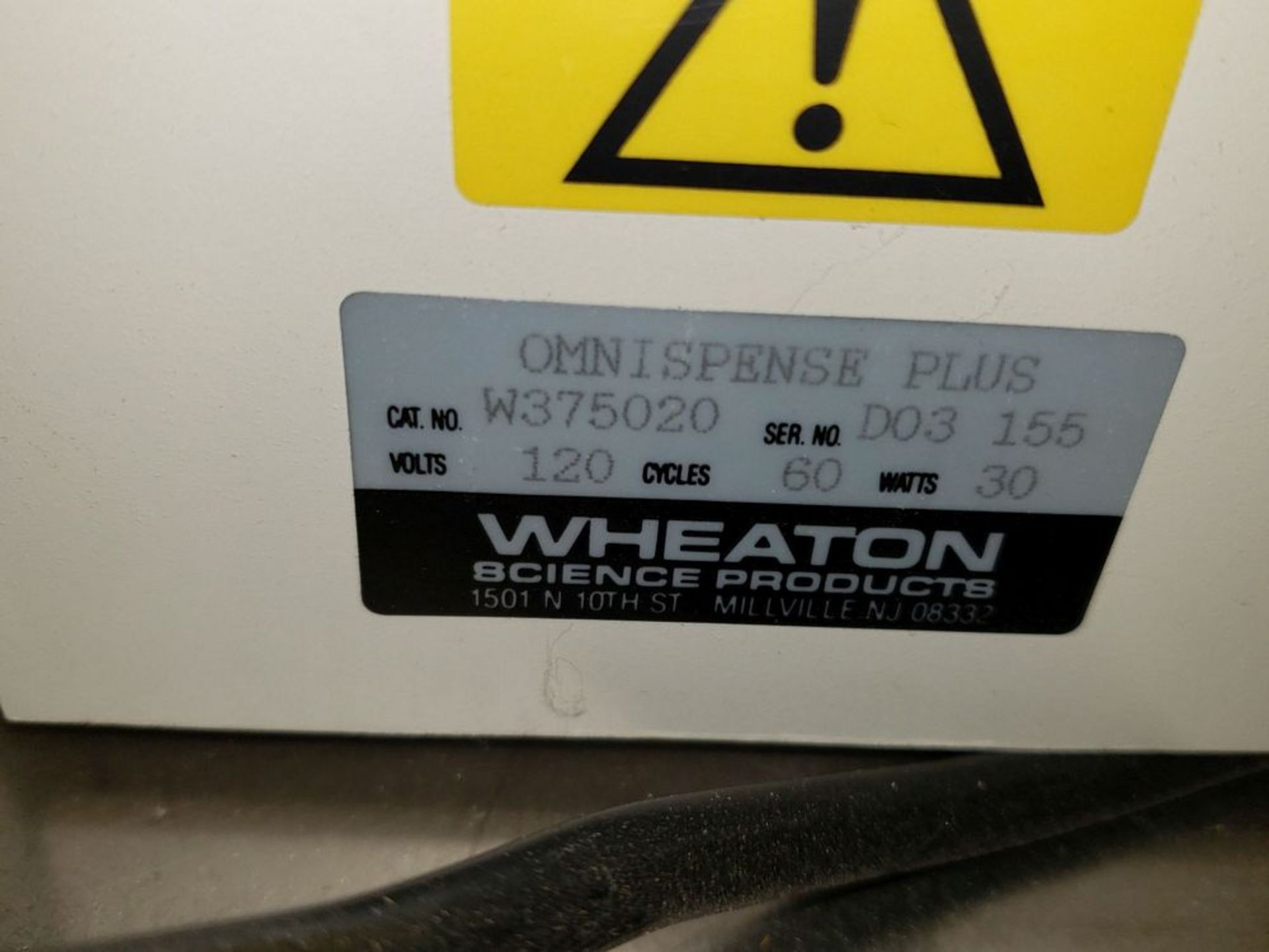 Wheaton Omnispence Plus, with integrated peristaltic pump, semi-automatic operation. - Image 7 of 8