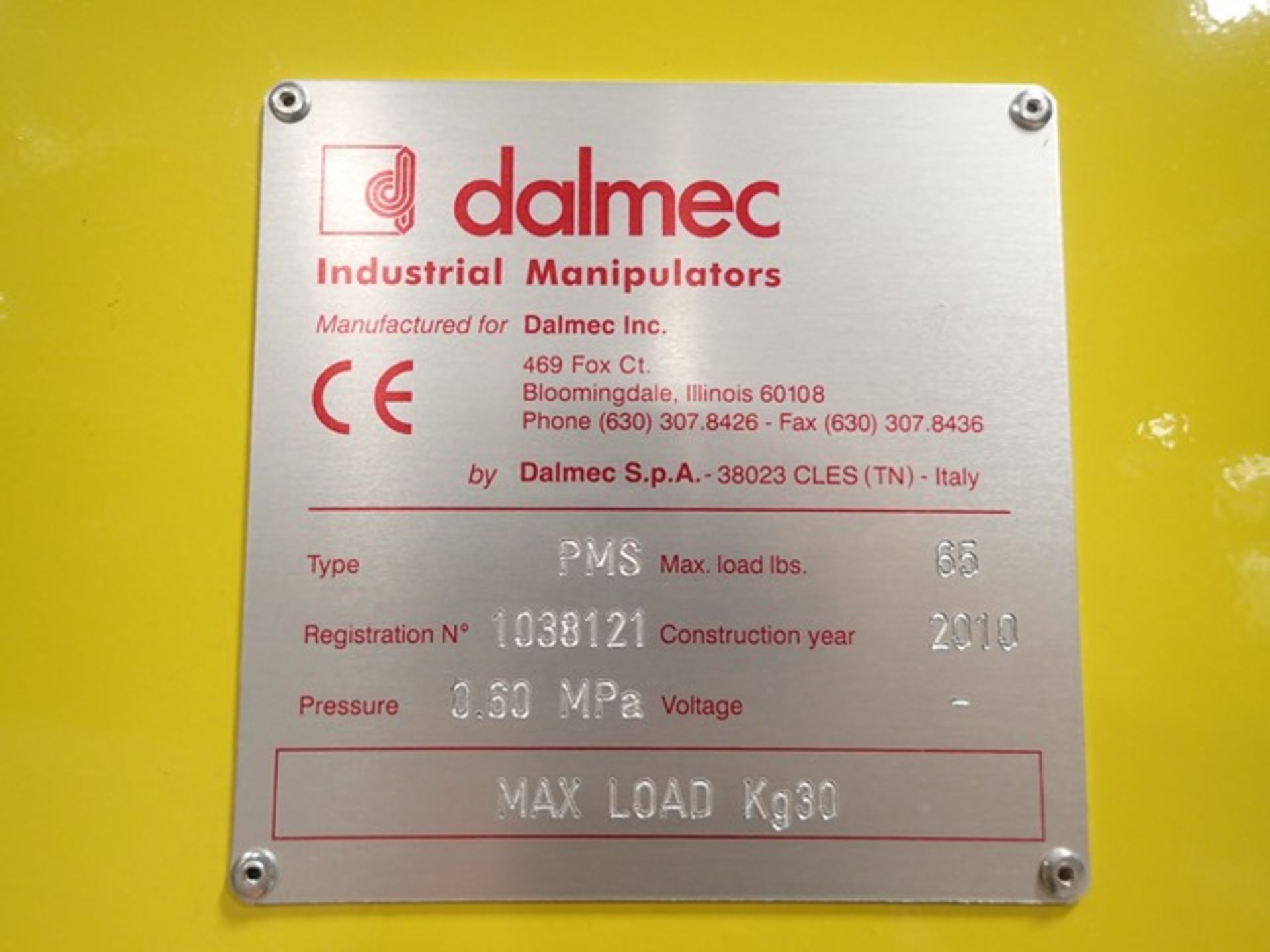 UNUSED Dalmec PFC Posifil Portable Lift Assist - Image 6 of 19