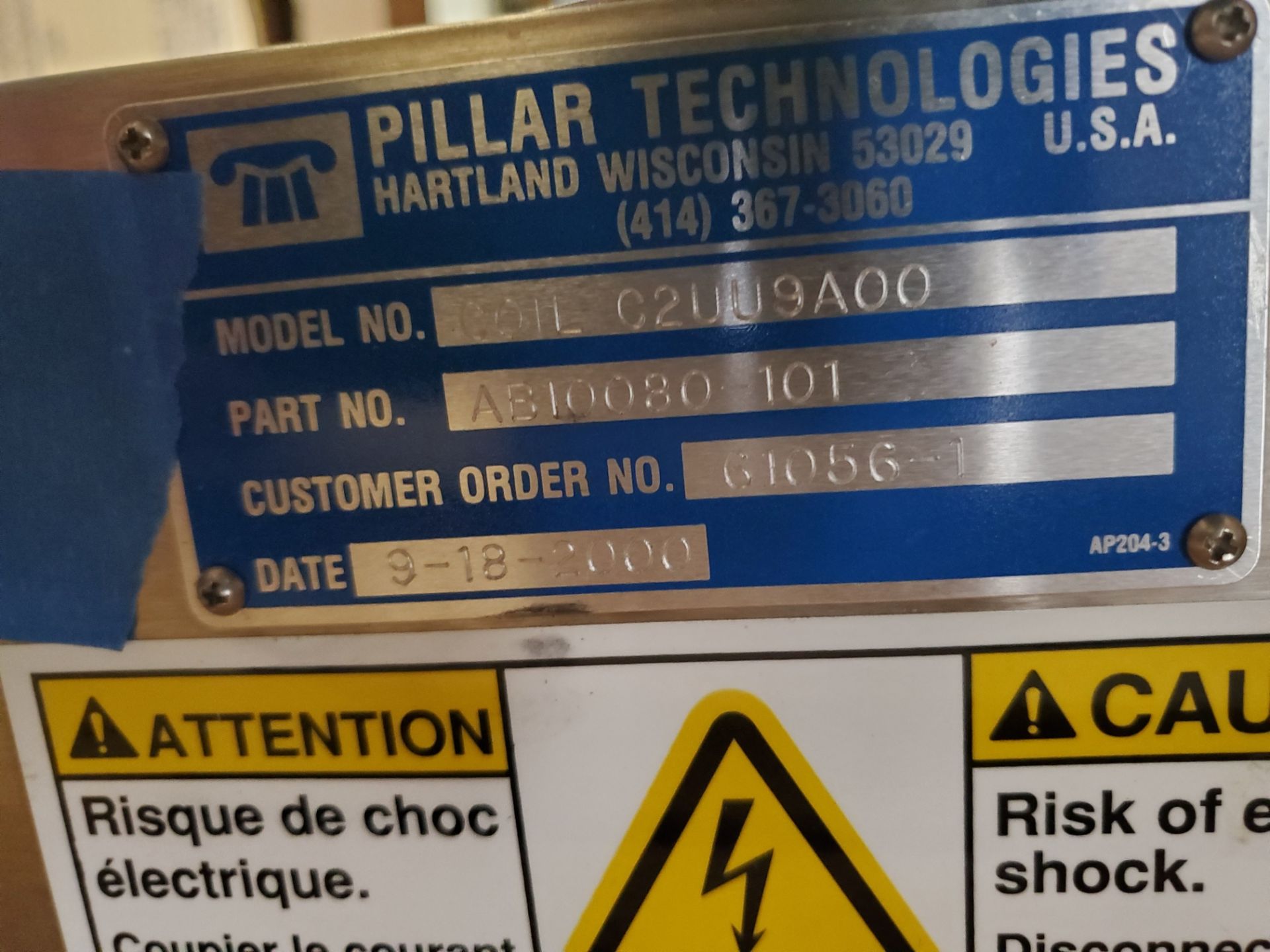 2 kW Pillar induction sealer, model Unifoiler U2K100000000, part# AB10093-29, 208/230 volts, 50/ - Image 4 of 5