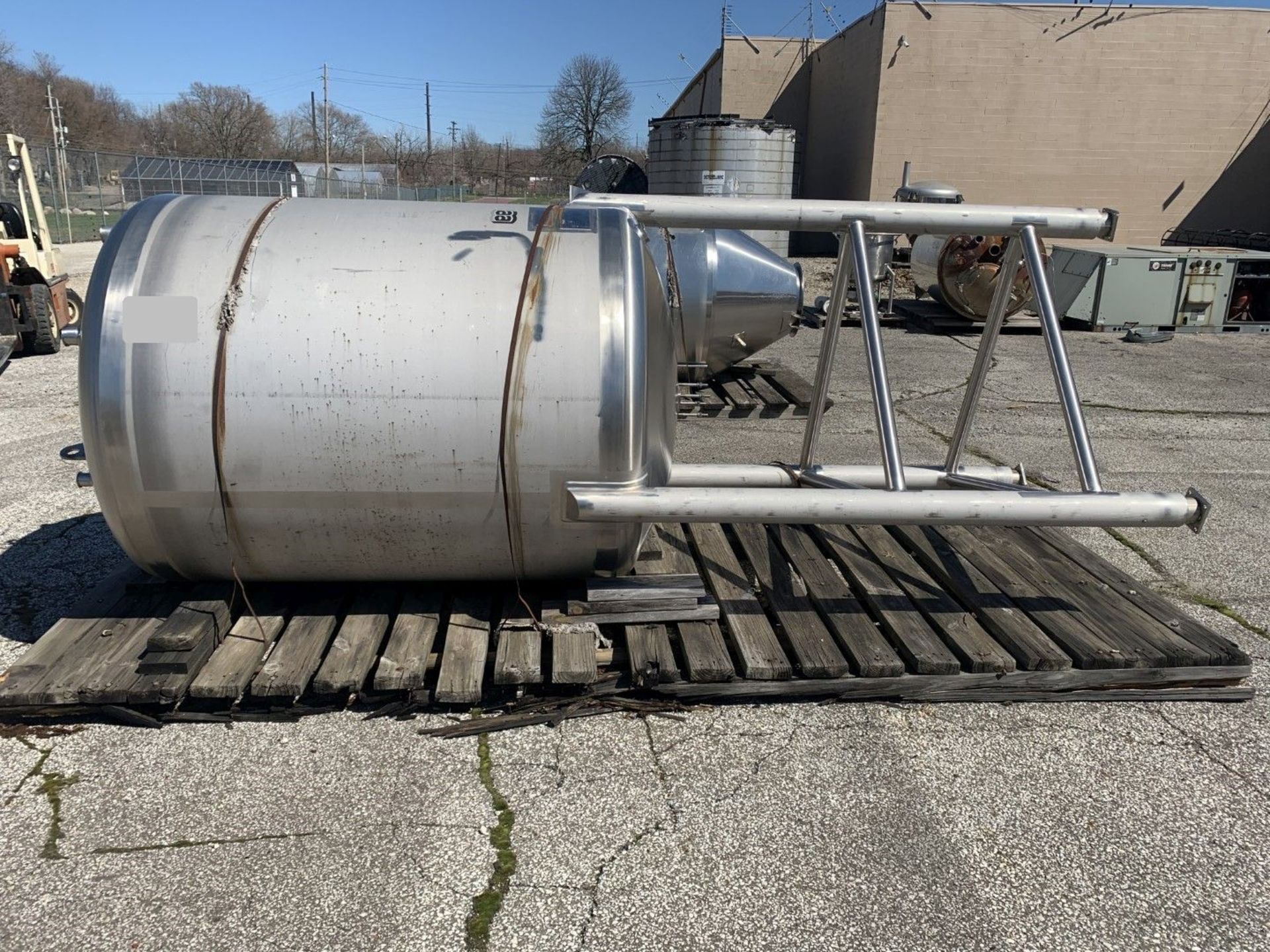 550 gallon Lee receiver tank, model 550DBT, stainless steel construction - Image 6 of 10