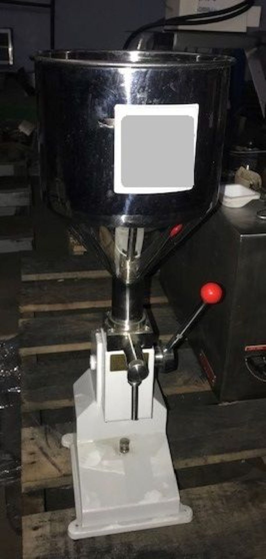 Kaichi single head manual piston filler, model A50, 5-50ml fill dose range, stainless steel