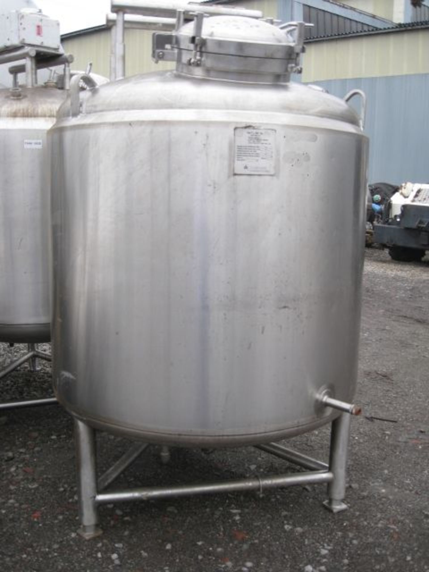 1750 Liter (462 gallon) Cherry-Burrell reactor, 316L stainless steel construction