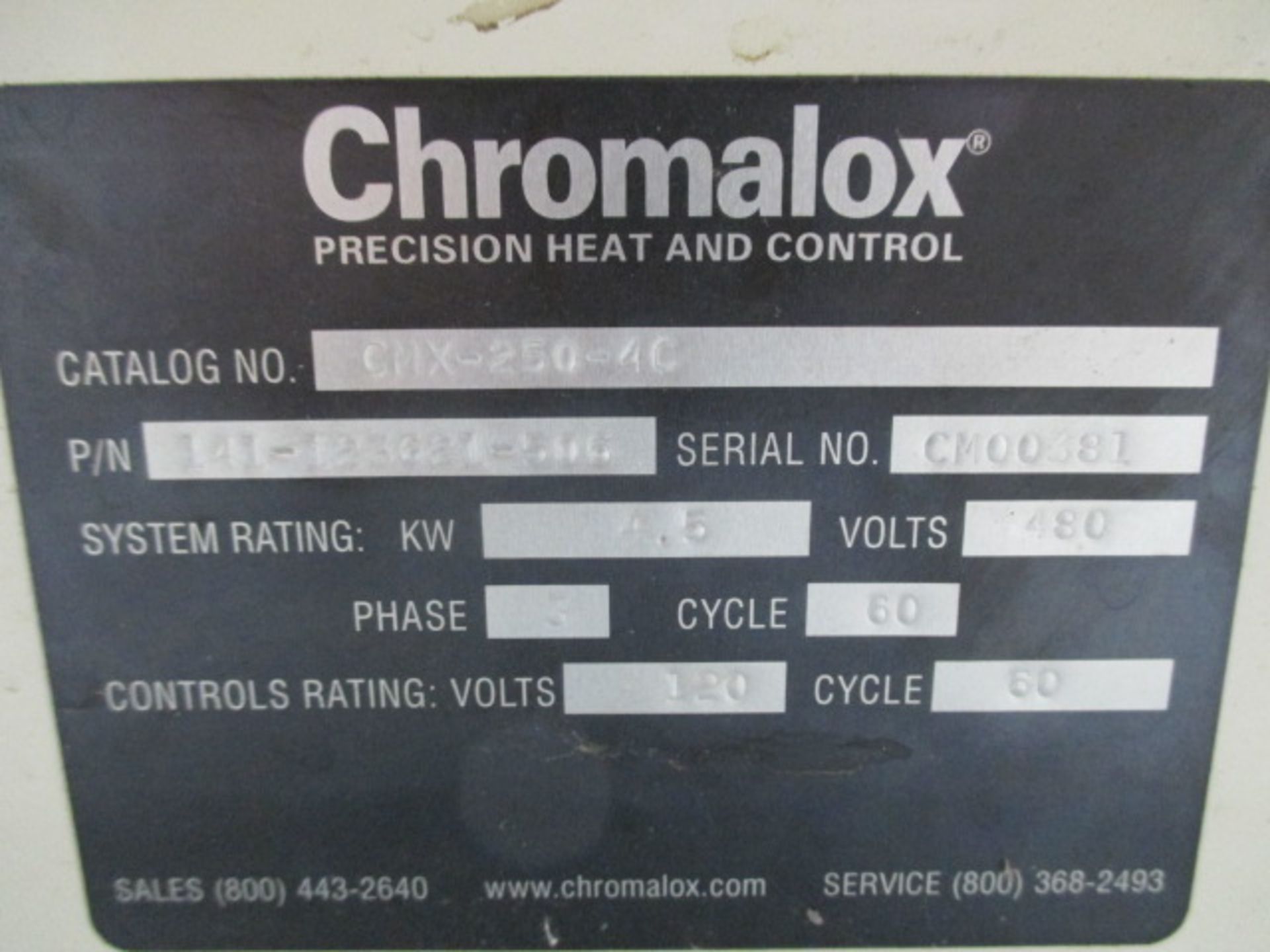 4.5 kW Microtherm thermal control unit, catalog # CMX-250-4C, closed loop, 480 volts, 3 phase with - Image 5 of 5