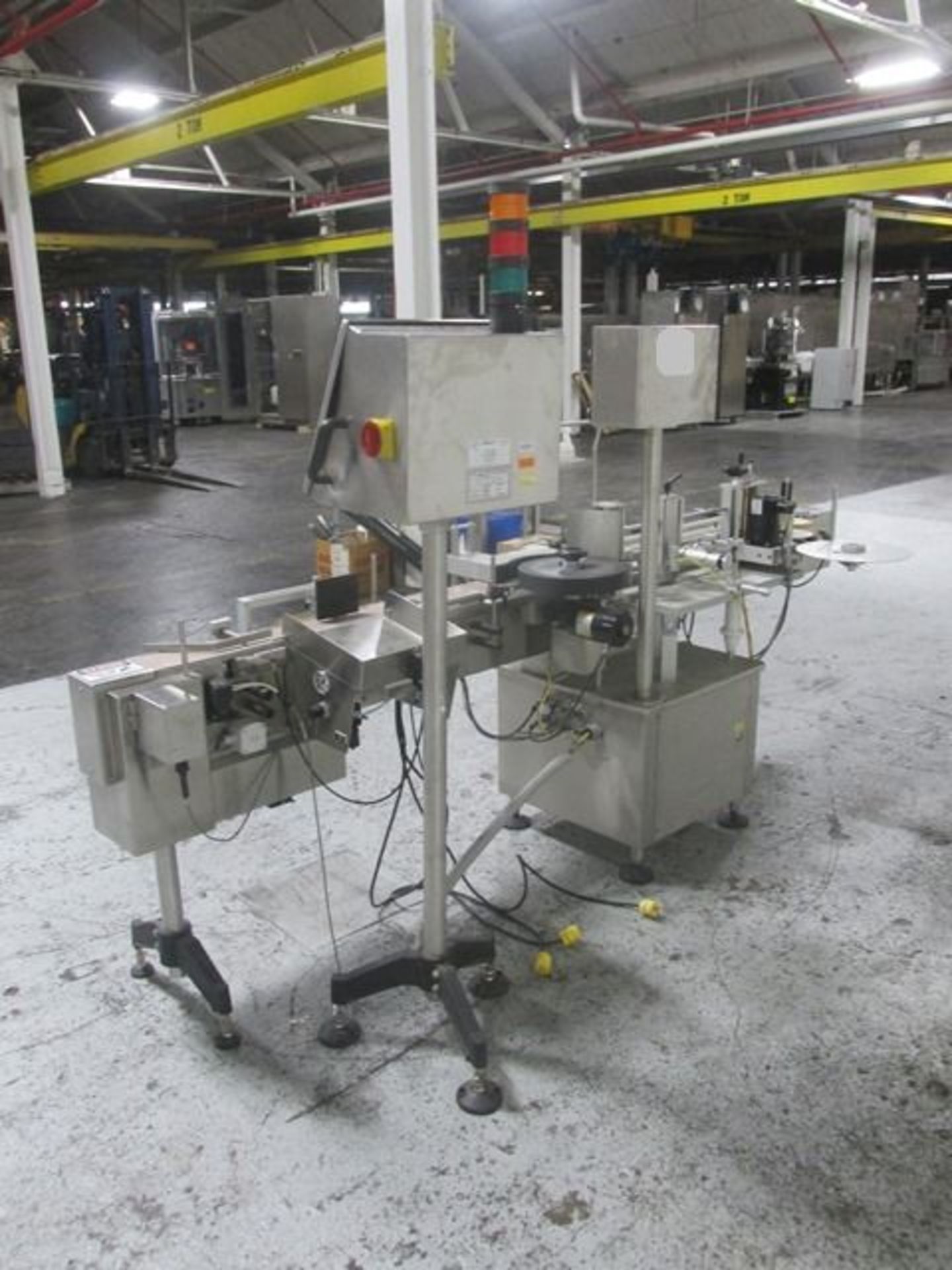 Used New Jersey wrap around labeler, model UNI300V-S007, with Optel vision system, model Optel - Image 3 of 14