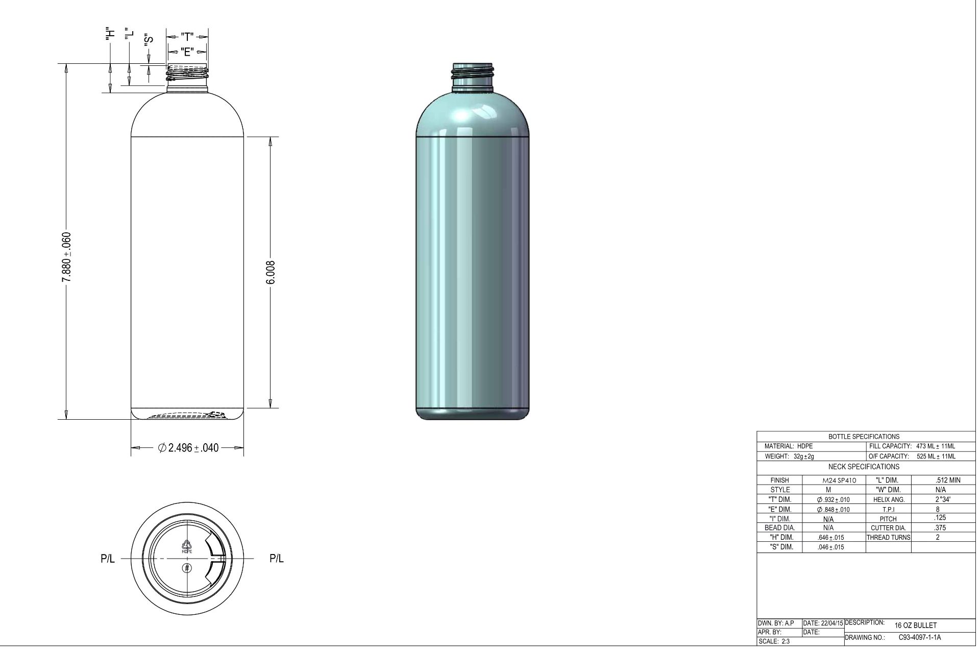 25,000 HDPE Bottles, NATURAL, NEW, 24/410 Neck, 16oz Boston Round **See Auctioneers Note** - Image 5 of 6