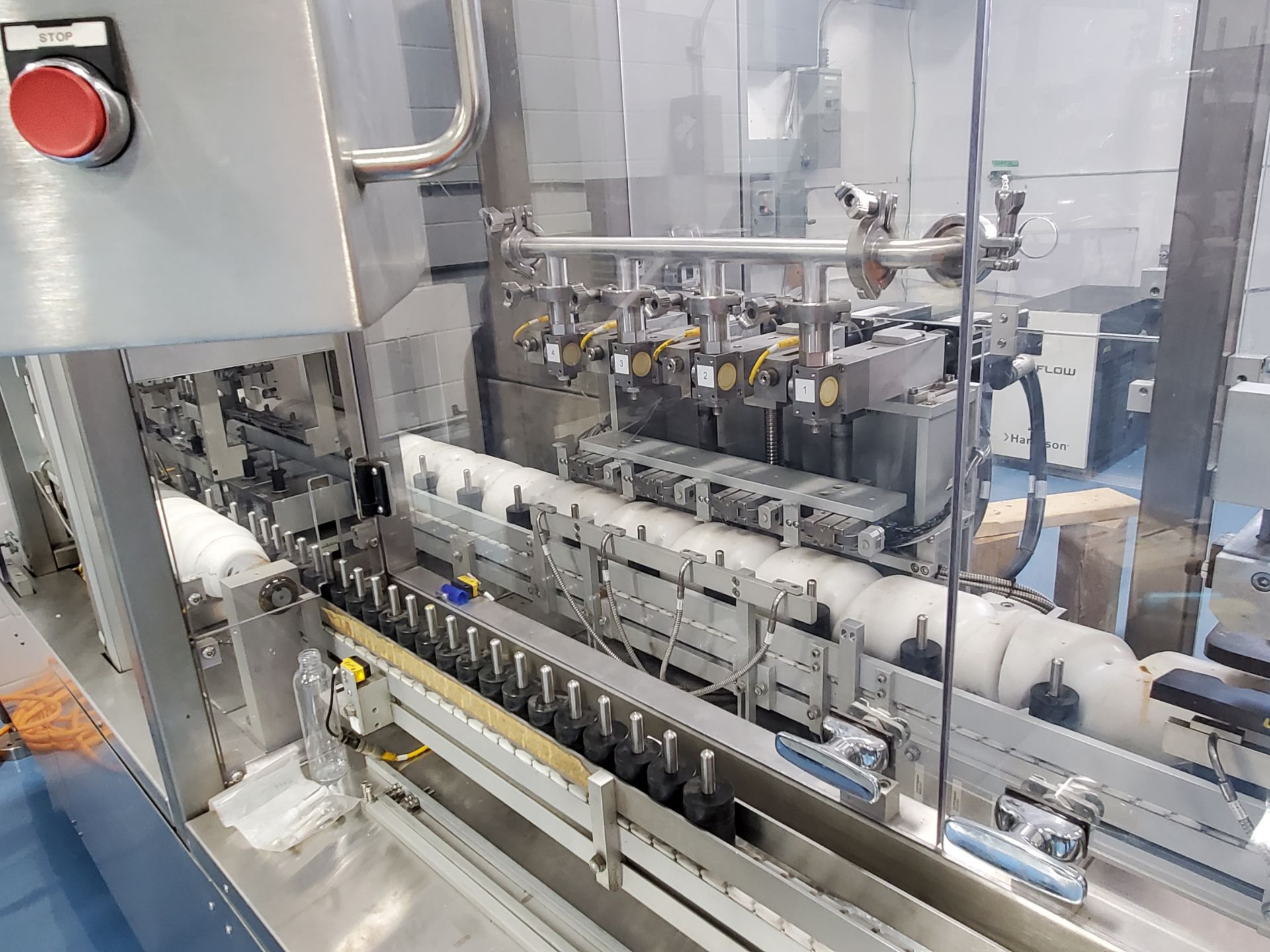 Hibar gel liquid filling line, model P0493, stainless steel construction, intermittent motion, - Image 3 of 3