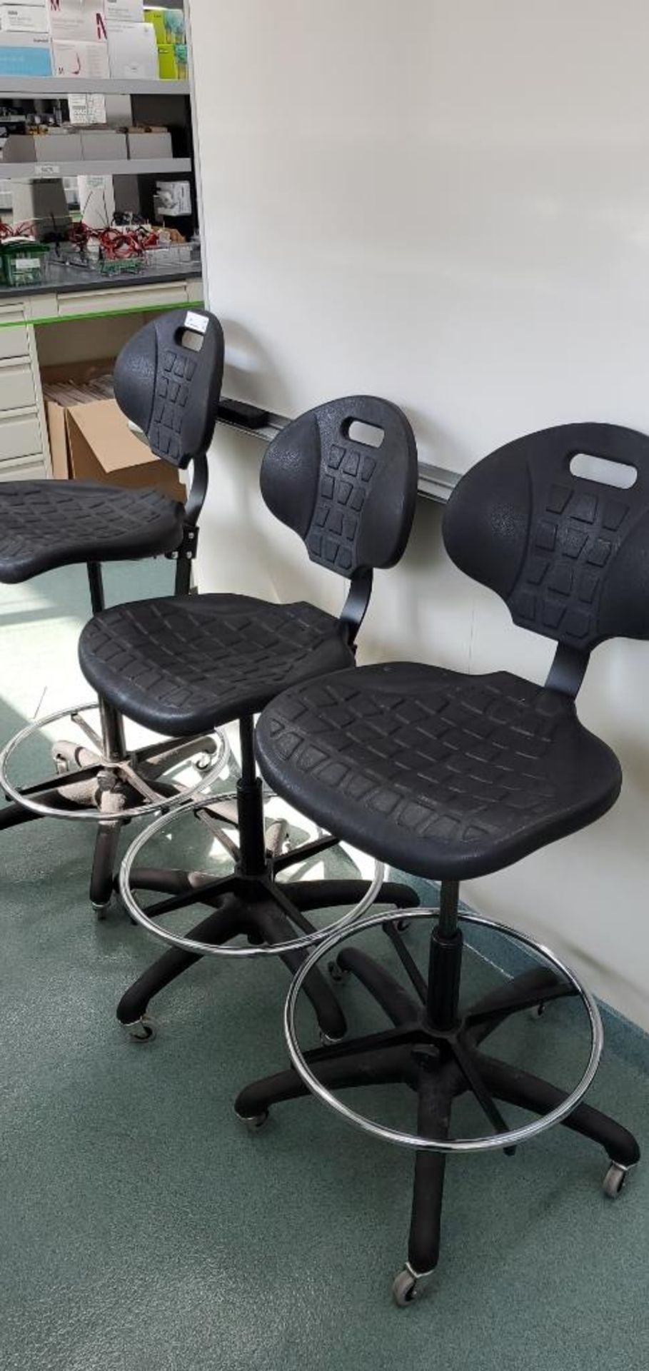 (3) VWR Adjustable Height Lab Chairs - Image 2 of 5