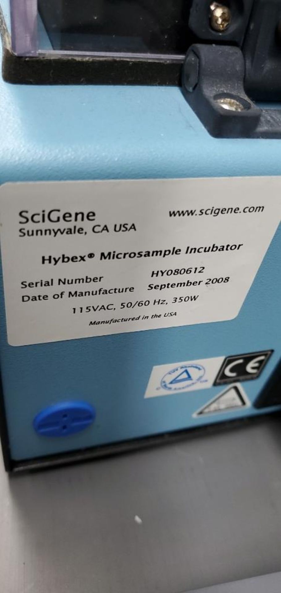 SciGene Hybex Microsample Incubator sn HY080613 - Image 3 of 3