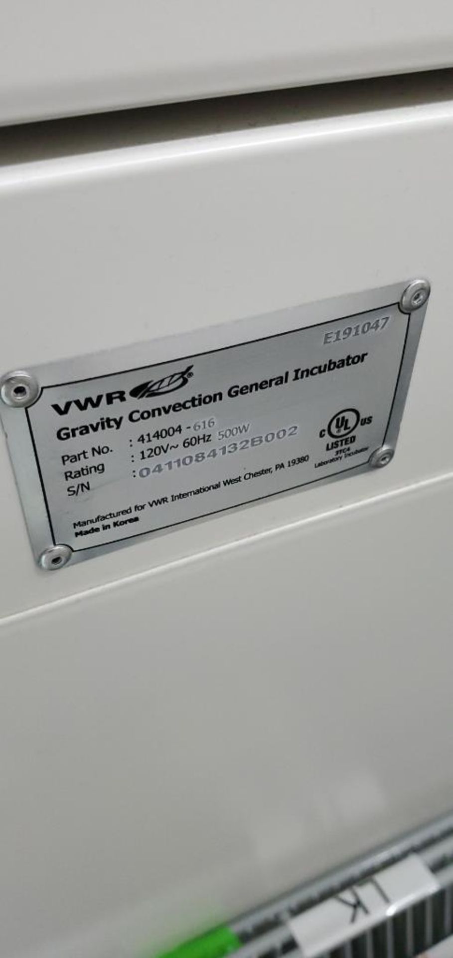(2) VWR Gravity Convection General Incubators - Image 7 of 7