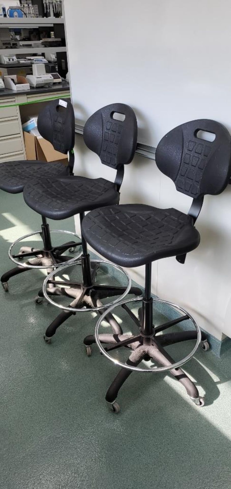 (3) VWR Adjustable Height Lab Chairs