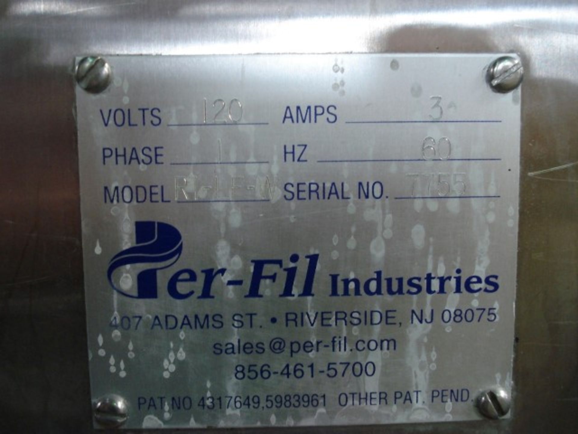 PER-FIL ROTARY PISTON FILLER, MODEL RI-LF-W - Image 9 of 14