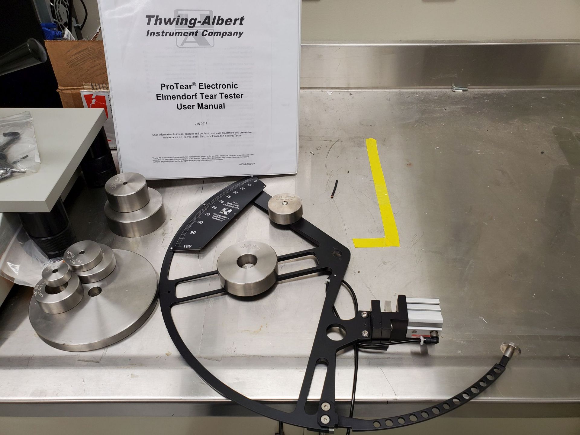Thwing-Albert Elmendorf Tear Tester, Model Pro-Tear, 110 volts, with second test wheel, test - Image 3 of 4