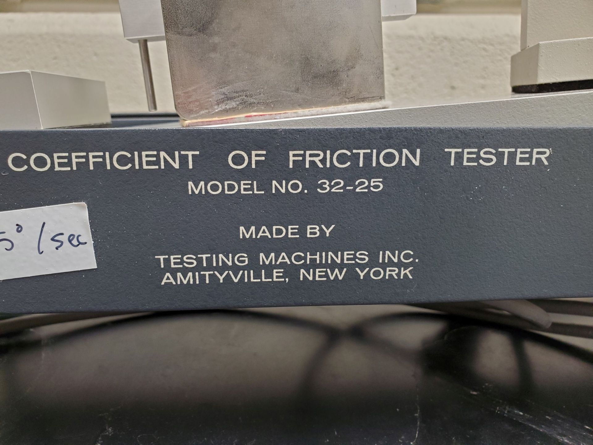 Testing Machines, Inc. Coefficient of Friction Tester, model 32-25, 1.5 degree/s rise, semi- - Image 5 of 5