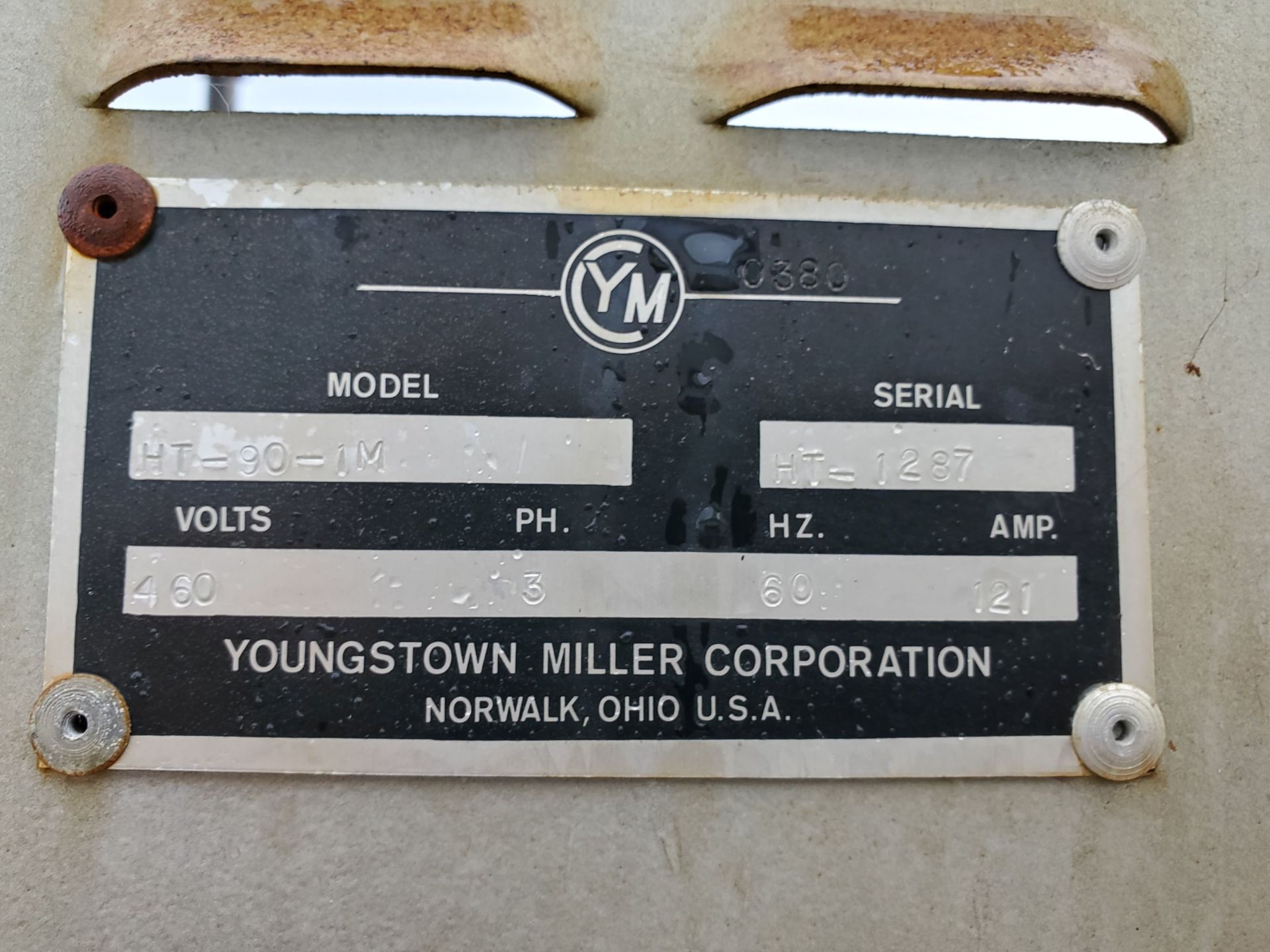 Youngstown Miller Heater, model HT-90-1M, serial number HT-1287, 460V/3phase/60 Hz/ 121 amps. - Image 2 of 6
