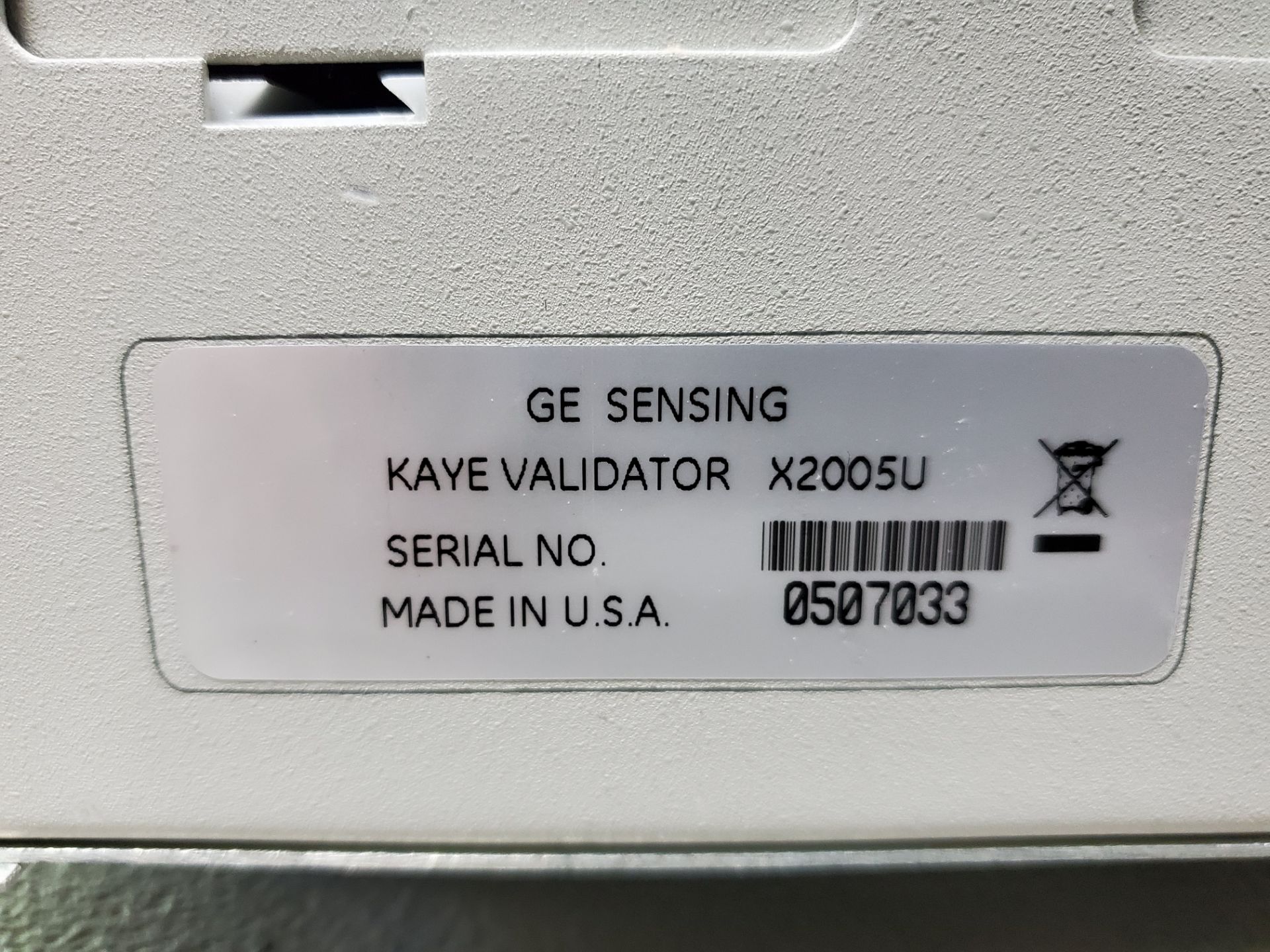 Kaye Validator, model X2005U, for up to (3) Kaye X2025 Sensor Input Modules, 120 volts, serial# - Image 4 of 4