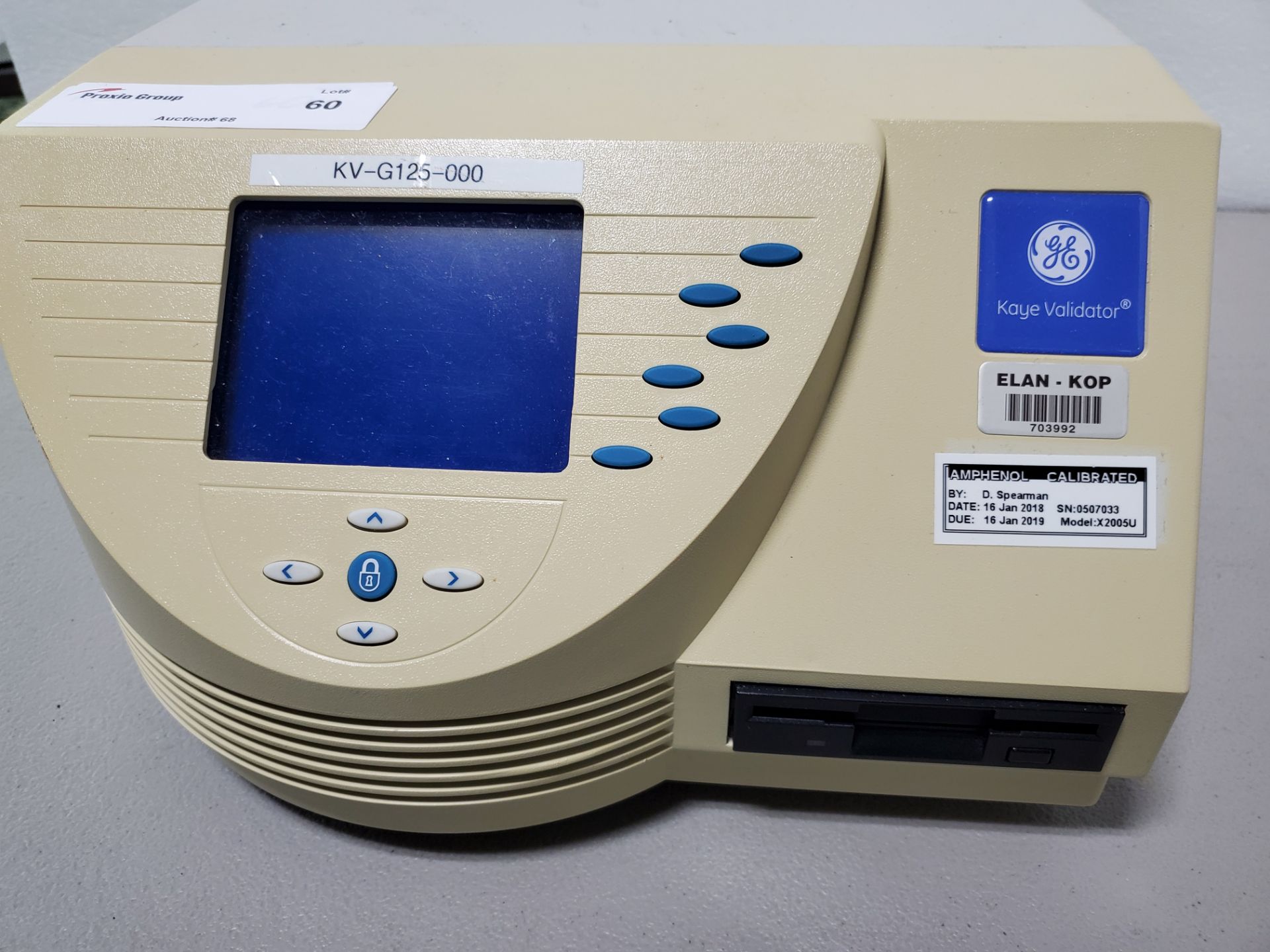 Kaye Validator, model X2005U, for up to (3) Kaye X2025 Sensor Input Modules, 120 volts, serial# - Image 3 of 4