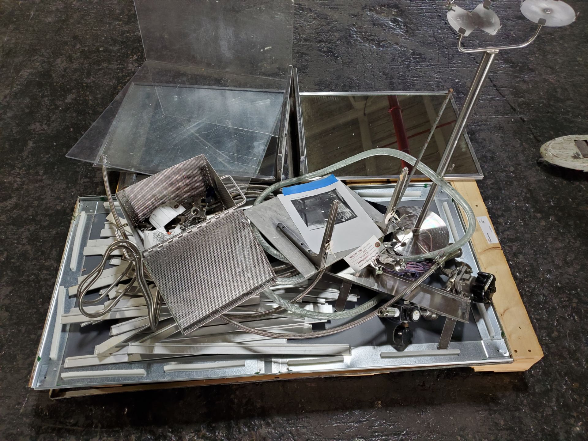 Lot of random stainless steel parts, with mirrors. - Image 2 of 3