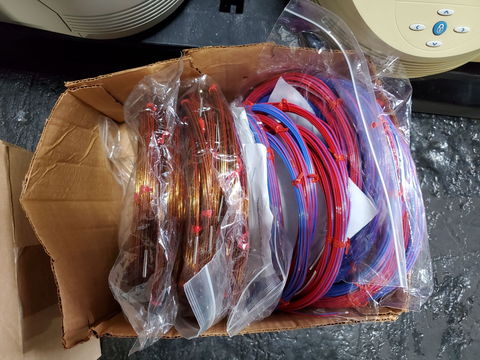 Lot of Kaye Validator wires and thermocouples, unused, both copper and red and blue wires. - Image 2 of 2