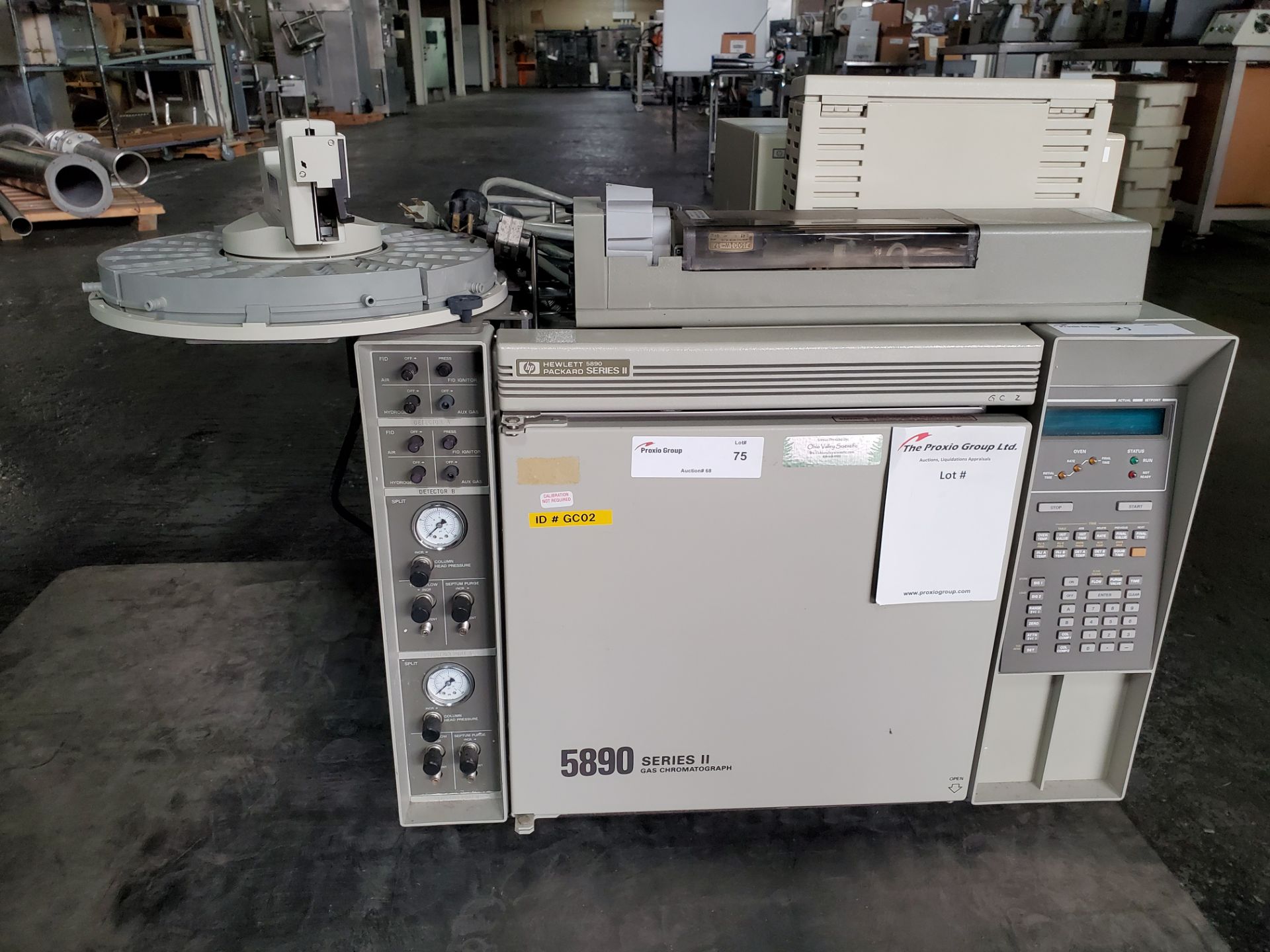 HP Gas Chromatograph, 5890 Series II, with components.