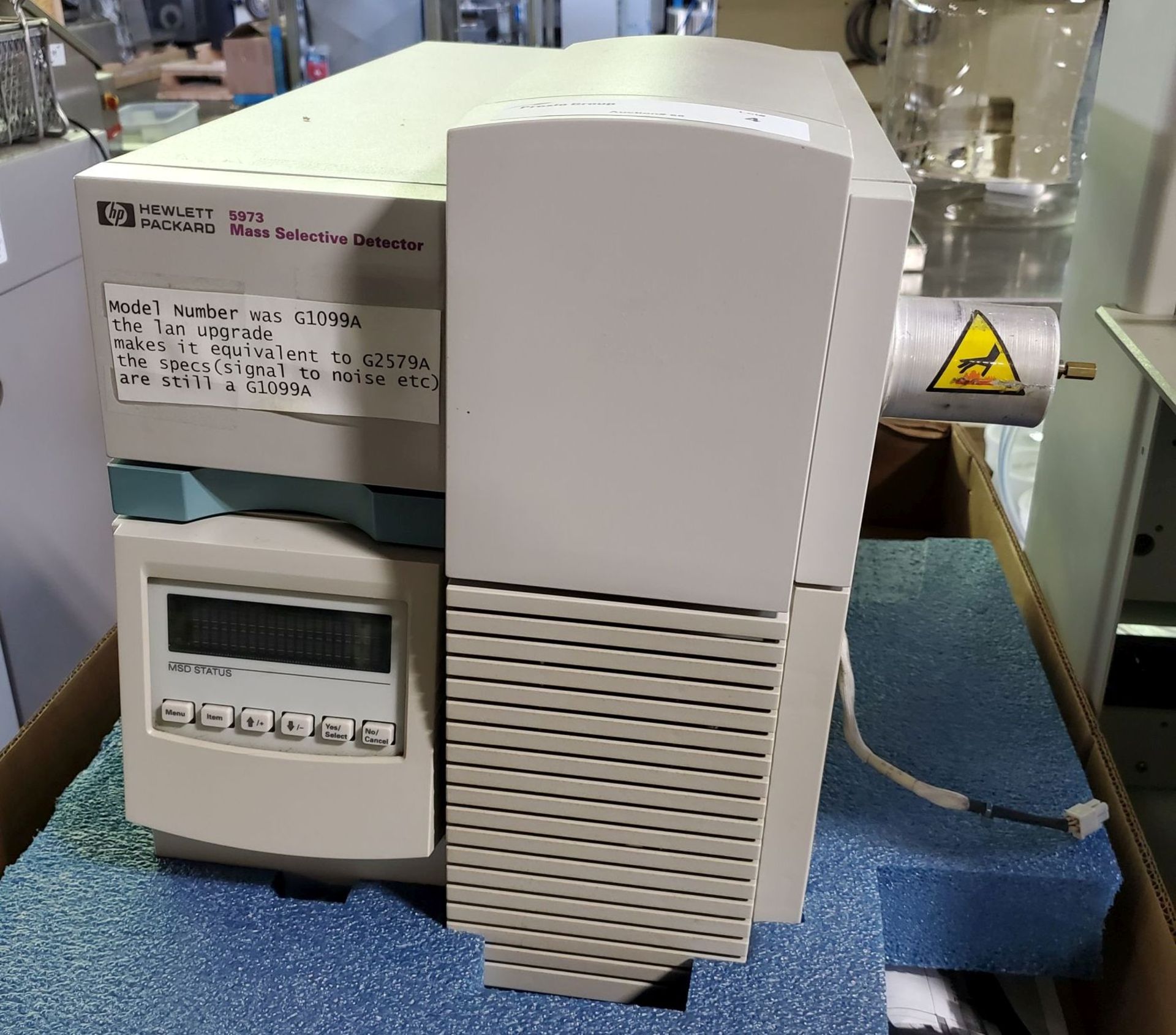 Agilent Mass Selective Detector, model 5973, with network upgrade, serial# US10490162.