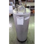 Alloy Products 316L stainless steel tank, 12" diameter x 29" straight side, rated 170 psi, serial#