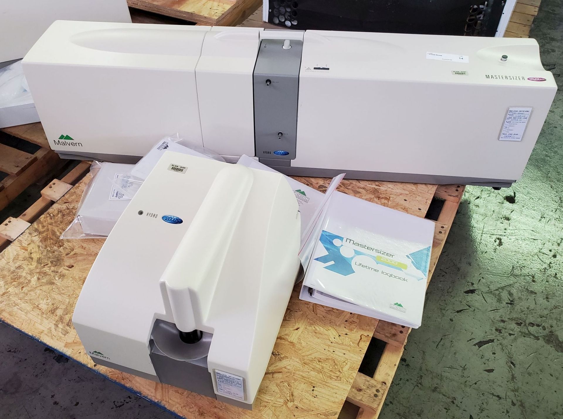 Malvern Mastersizer 2000 Particle Size Analyzer, with manuals, documents and software