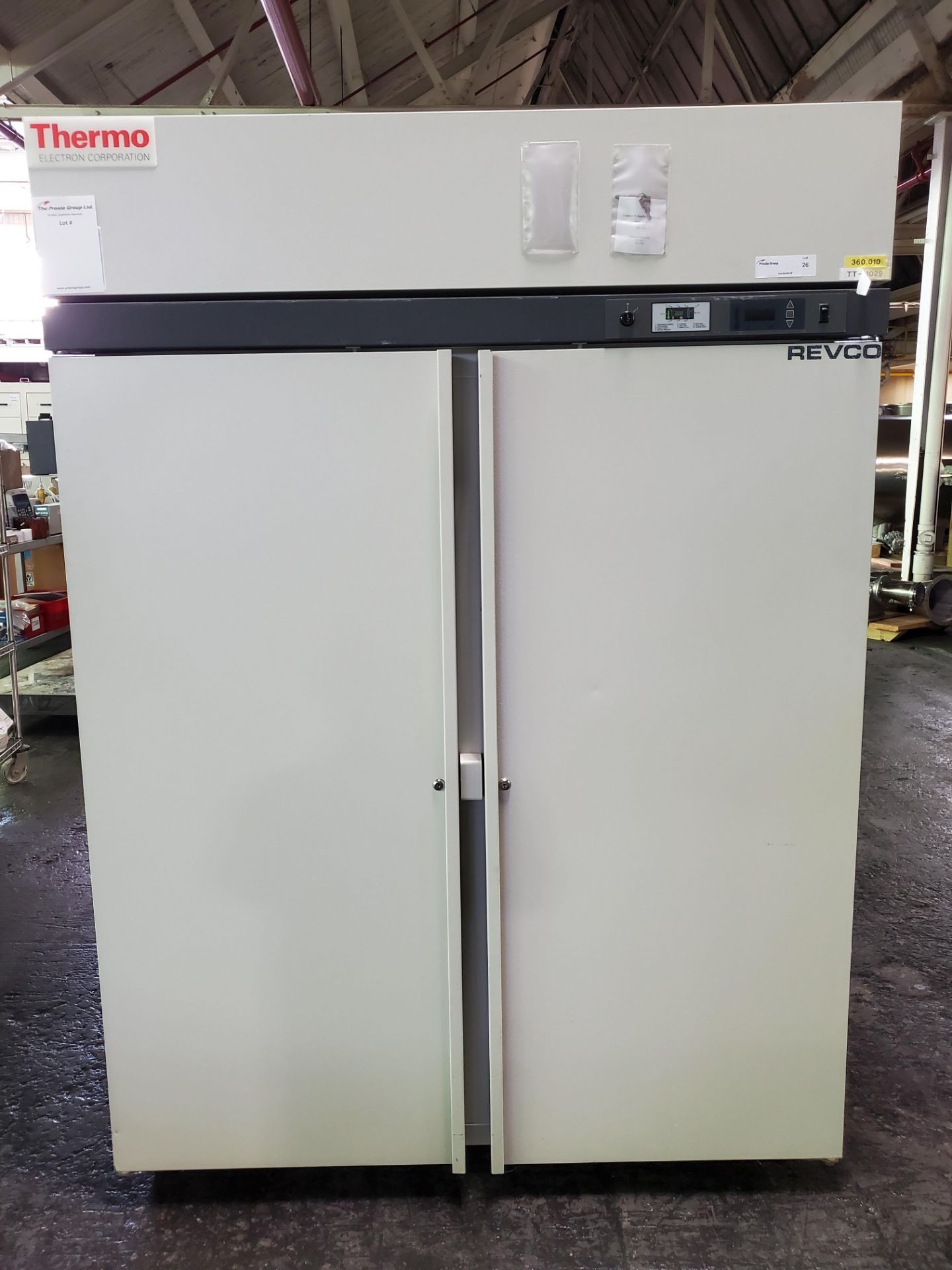 Revco/Thermo Electron Freezer, model REL5004A21, 53" wide x 25"deep x 53" high chamber, R134a