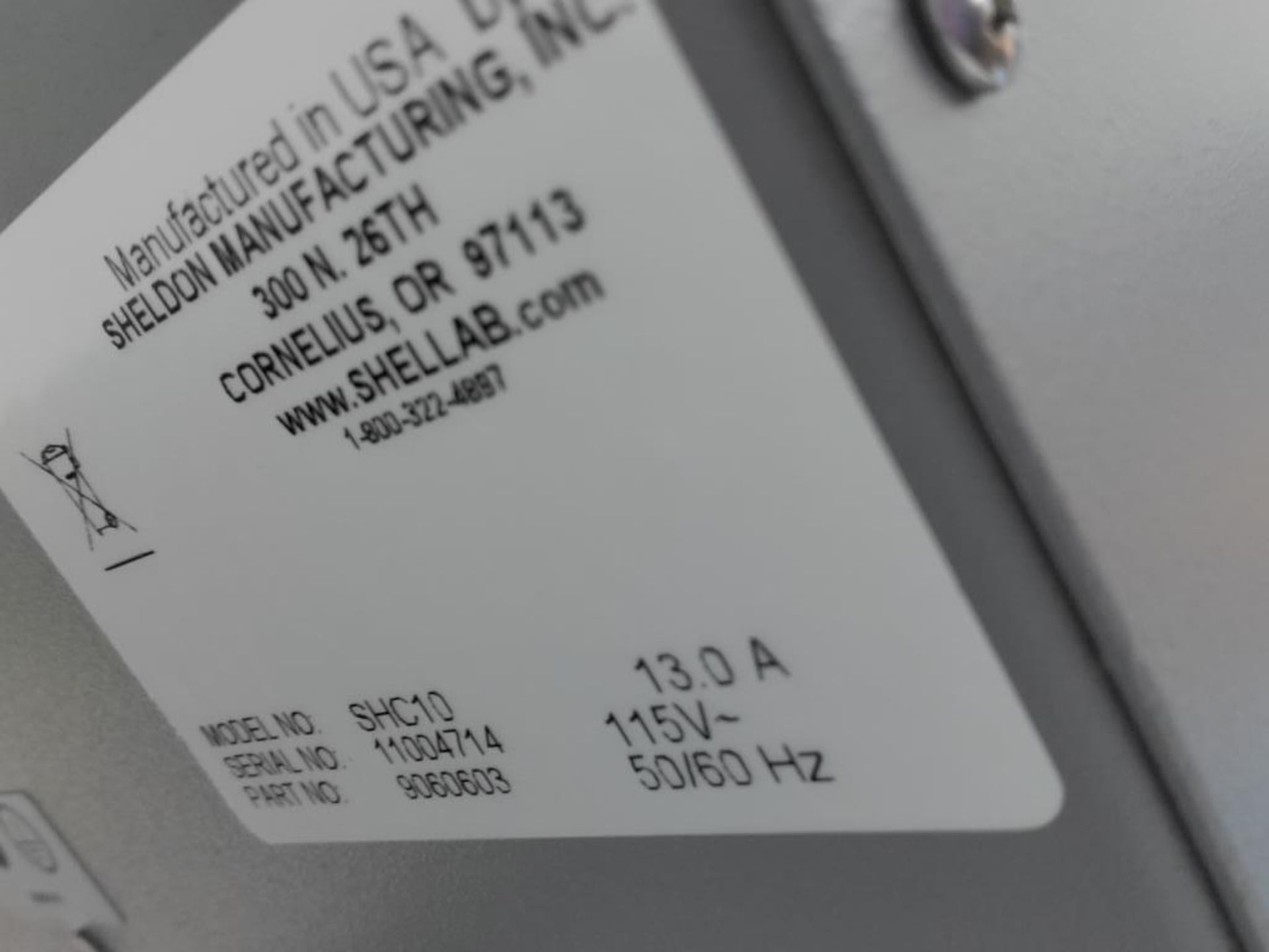 Shel Lab Model SHC10 Benchtop Envionmental Chamber - Image 6 of 6