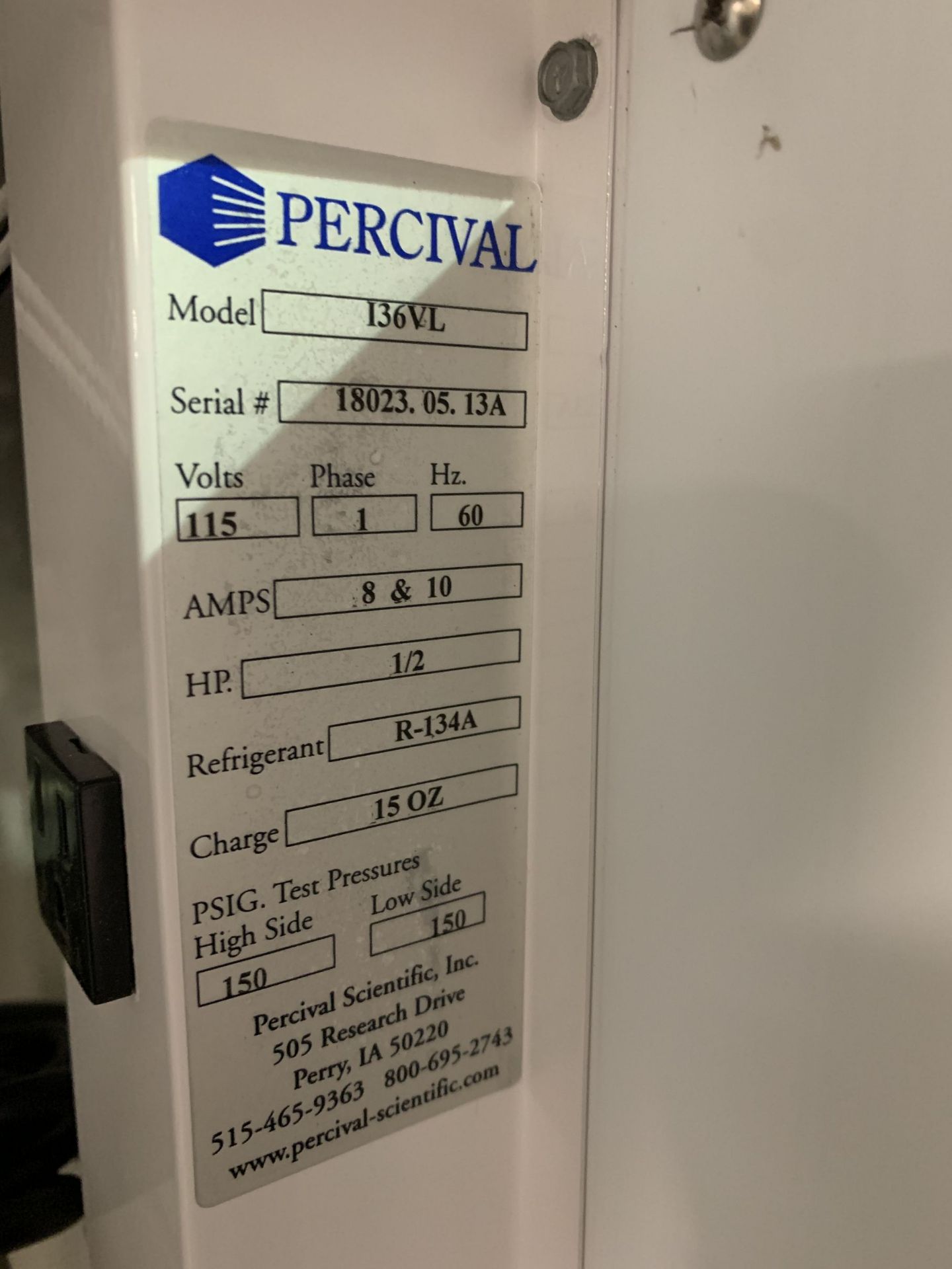 Percival Growth Chamber, model I36VL - Image 5 of 6