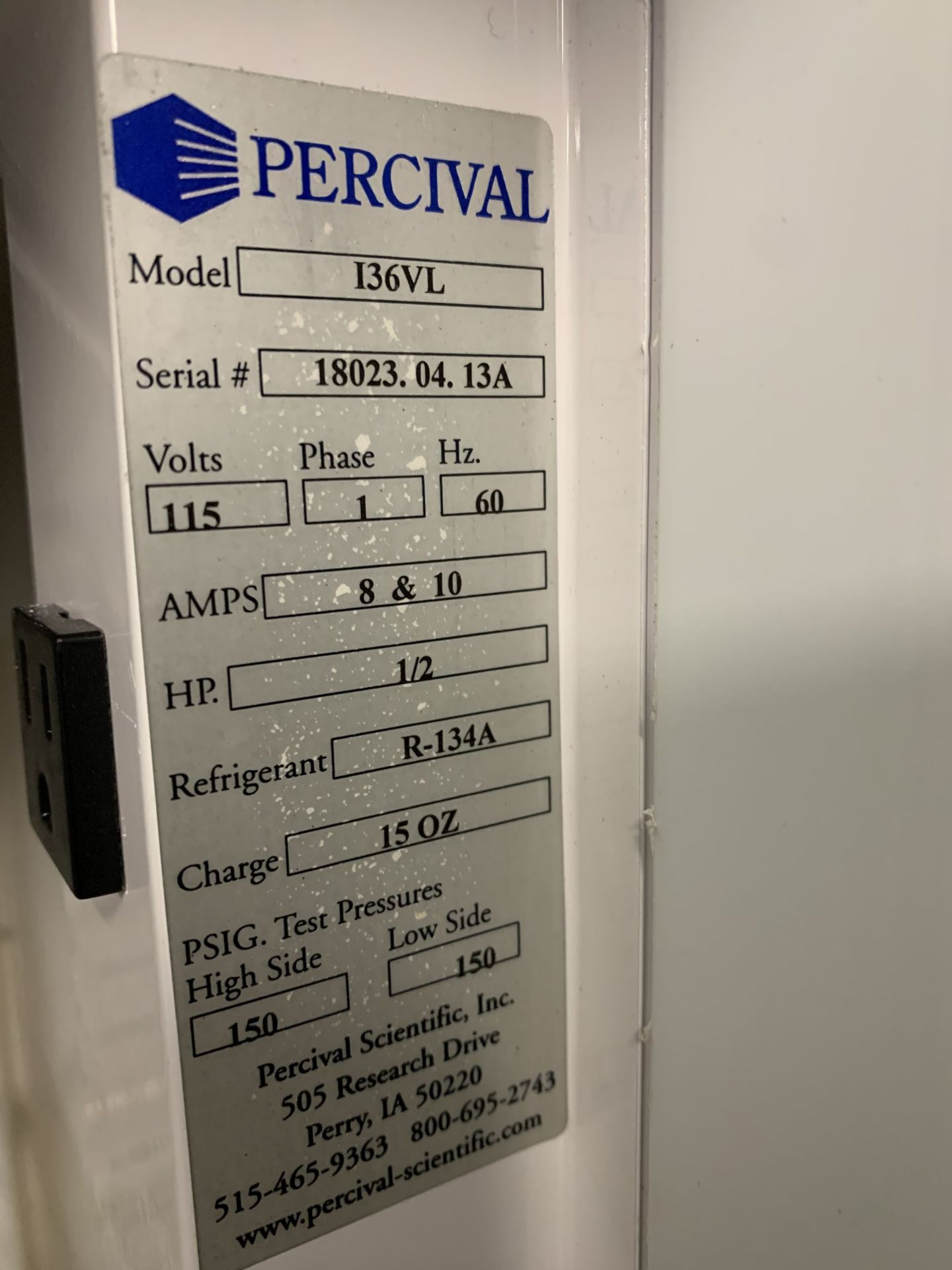 Percival Growth Chamber, model I36VL - Image 3 of 3