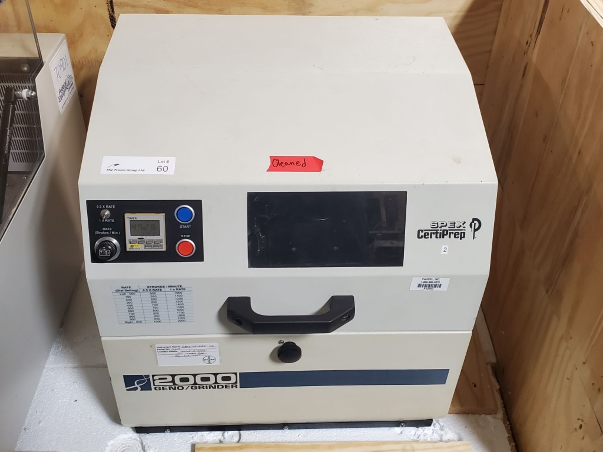 Spex CertiPrep 2000-115 Geno / Grinder - Image 4 of 7