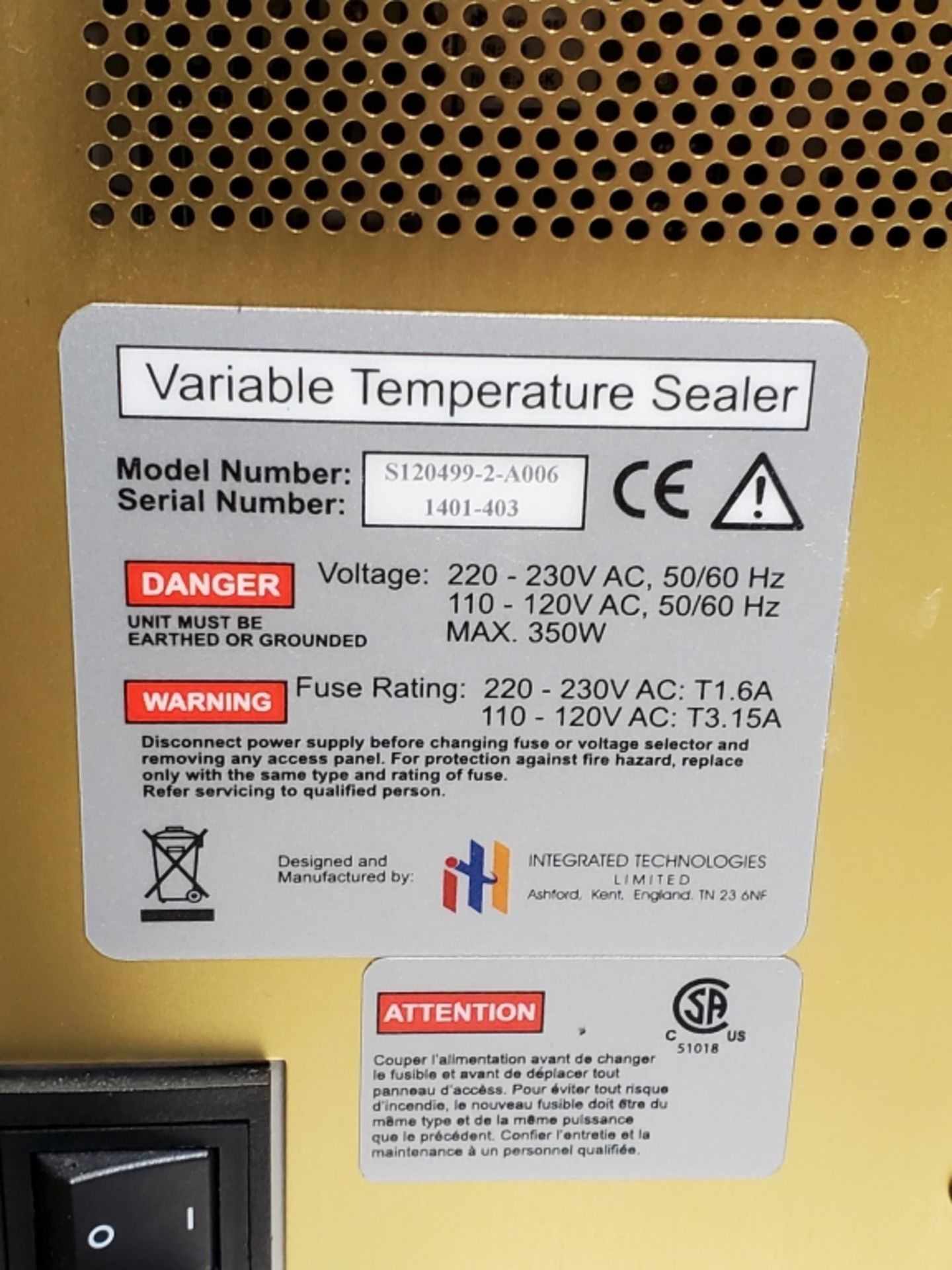 Thermo ALPS 50V Variable Temperature Sealer - Image 4 of 4