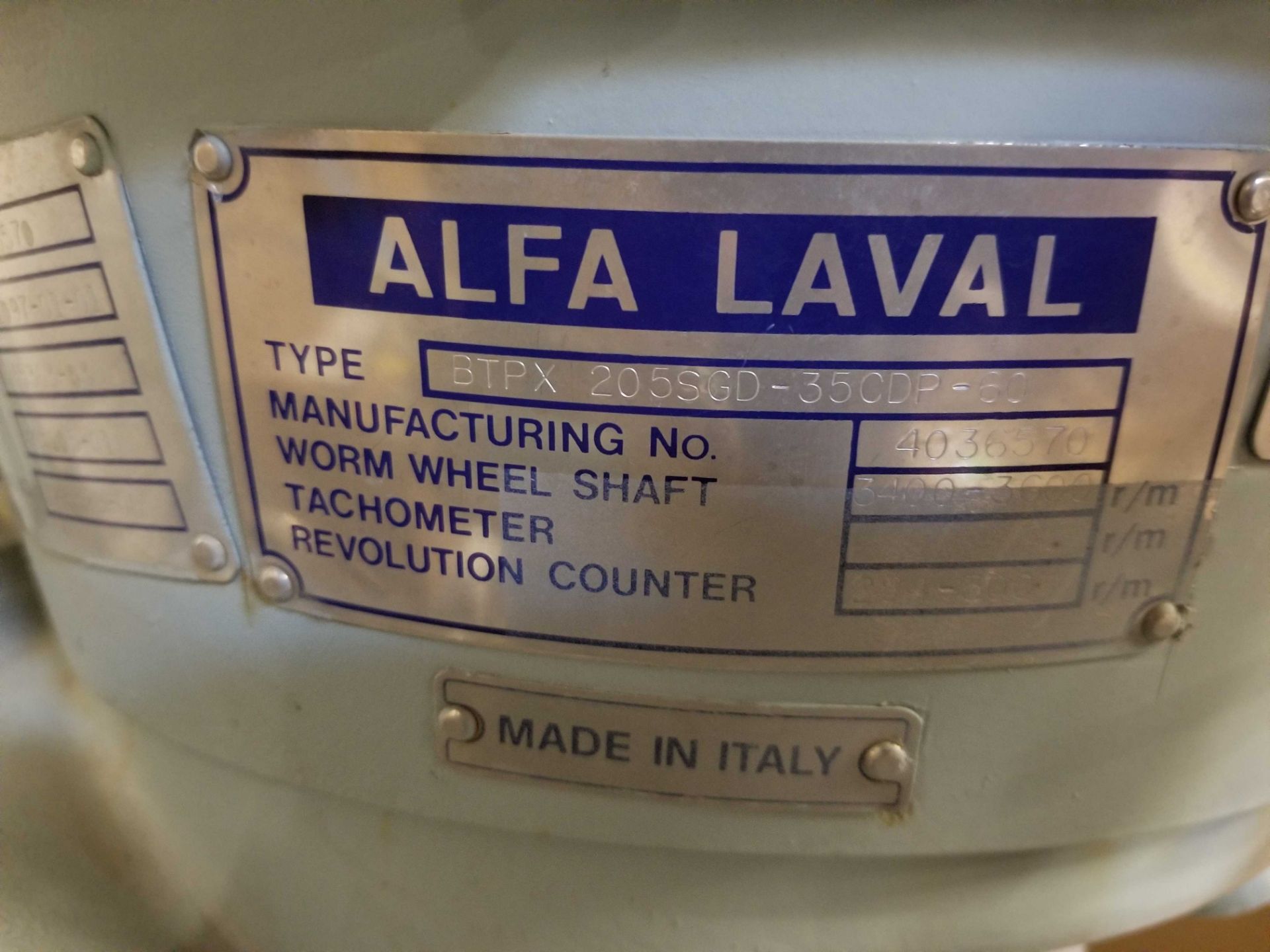 Alfa Laval Disc Stack Centrifuge - Stainless Steel Construction - Image 7 of 7