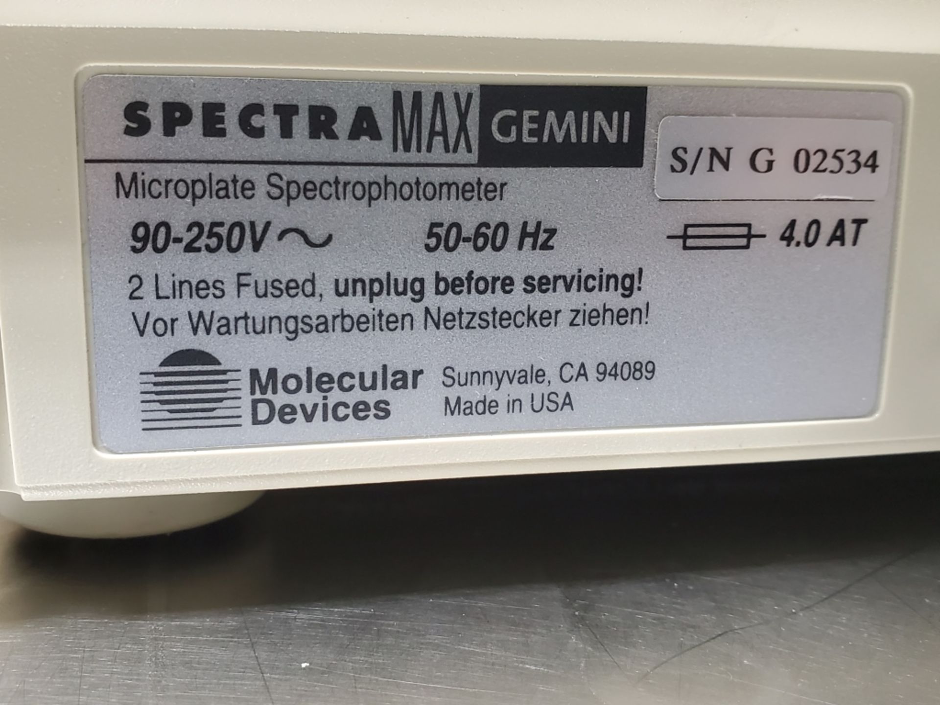 Molecular Devices Microplate Spectrophotometer - Image 7 of 7