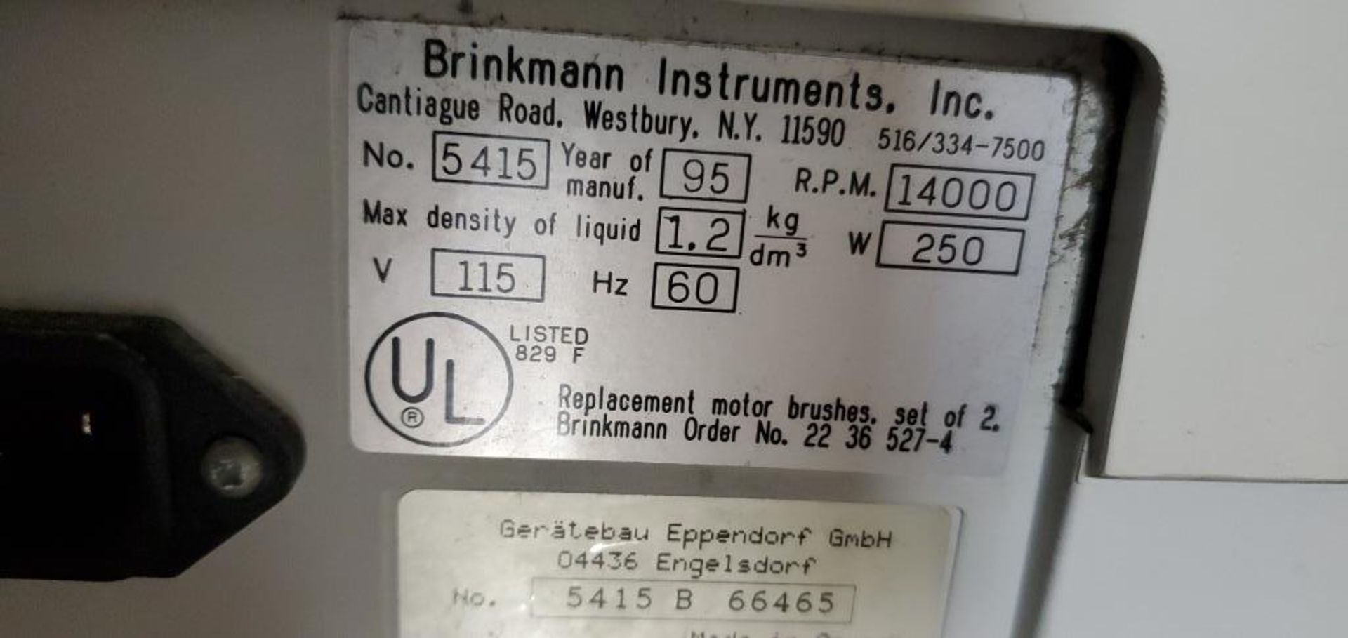 Eppendorf Mdl 5415C 14,000RPM Benchtop Centrifuge - Image 6 of 6