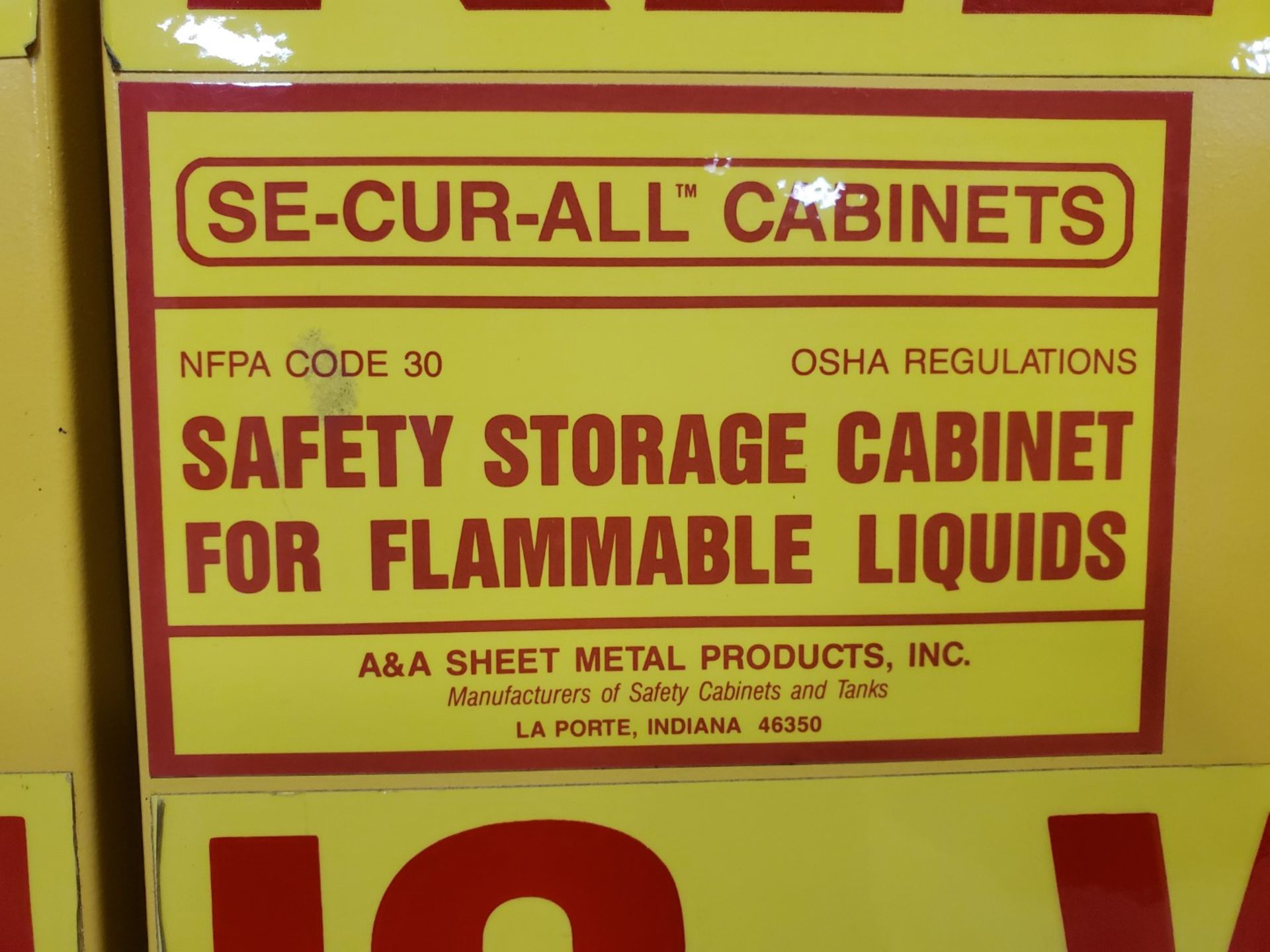 Se-Cur-All Flammable Storage Cabinet - Image 5 of 5