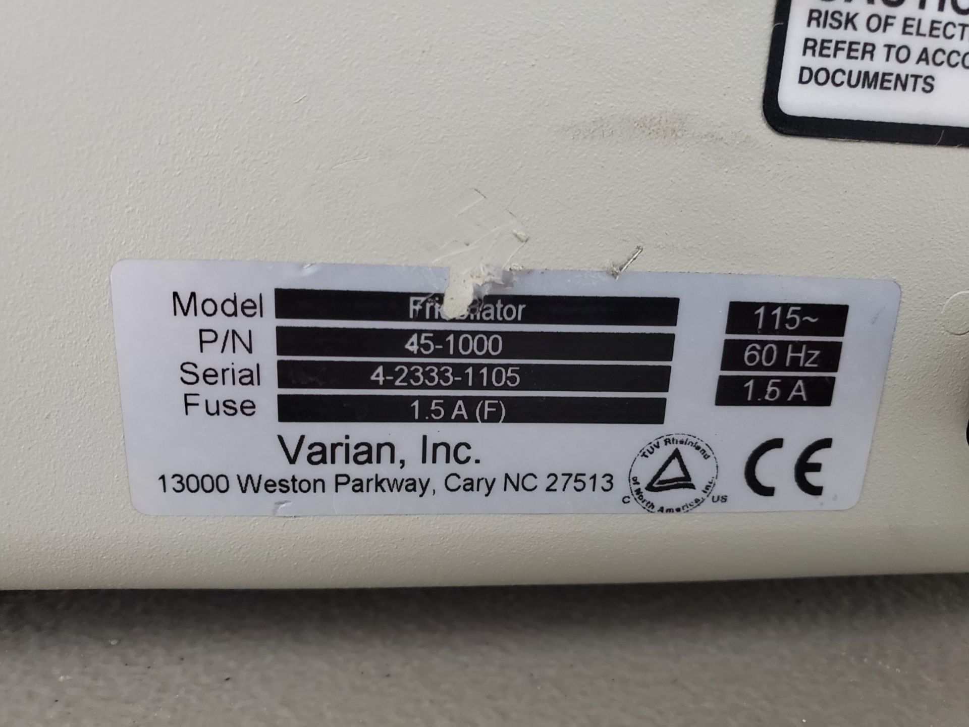 Varian Friabilator, Model 45-1000 - Image 2 of 3