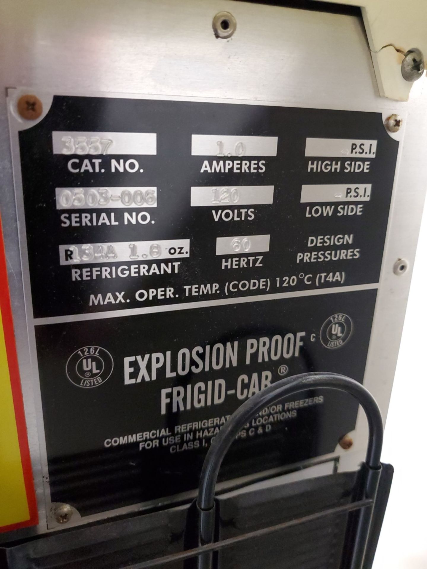 Lab-Line Explosion Proof Frigid-Cab, Model 3557 - Image 2 of 3