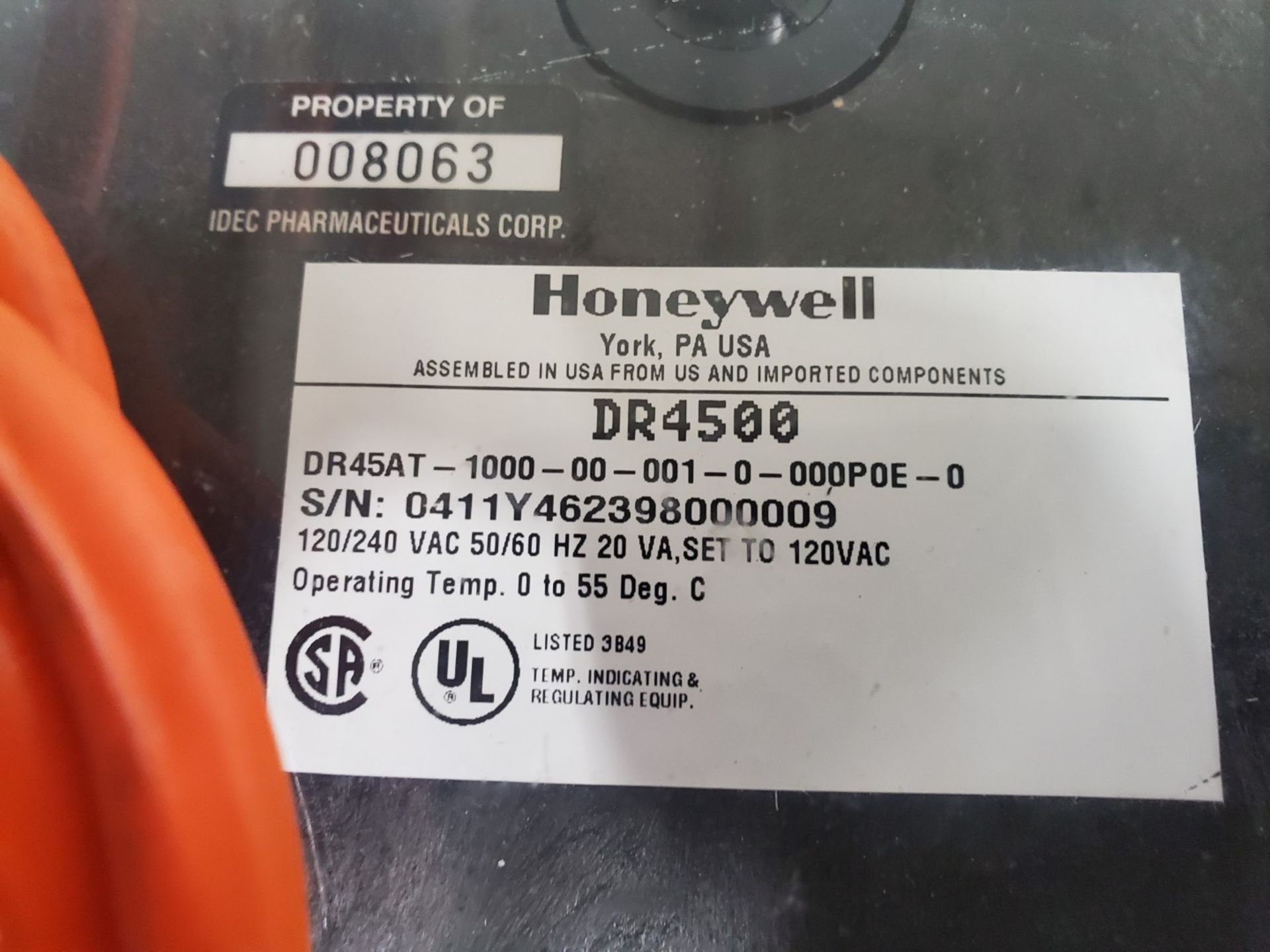 (2) Honeywell Chart Recorders, Model DR4500 - Image 2 of 4