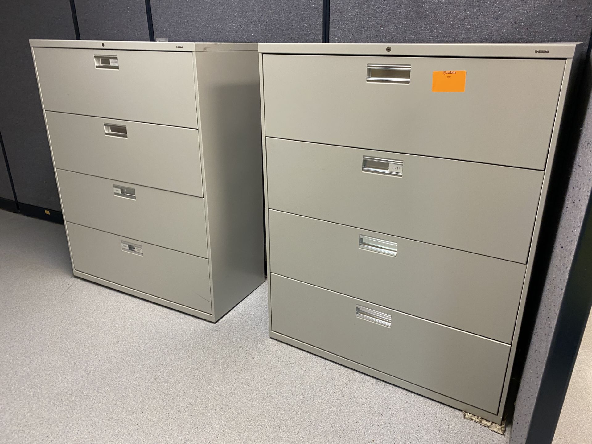 [LOT] (6) Metal lateral file cabinets plus (1) 2 door upright cabinet and (1) 4 drawers file cabinet - Image 2 of 3