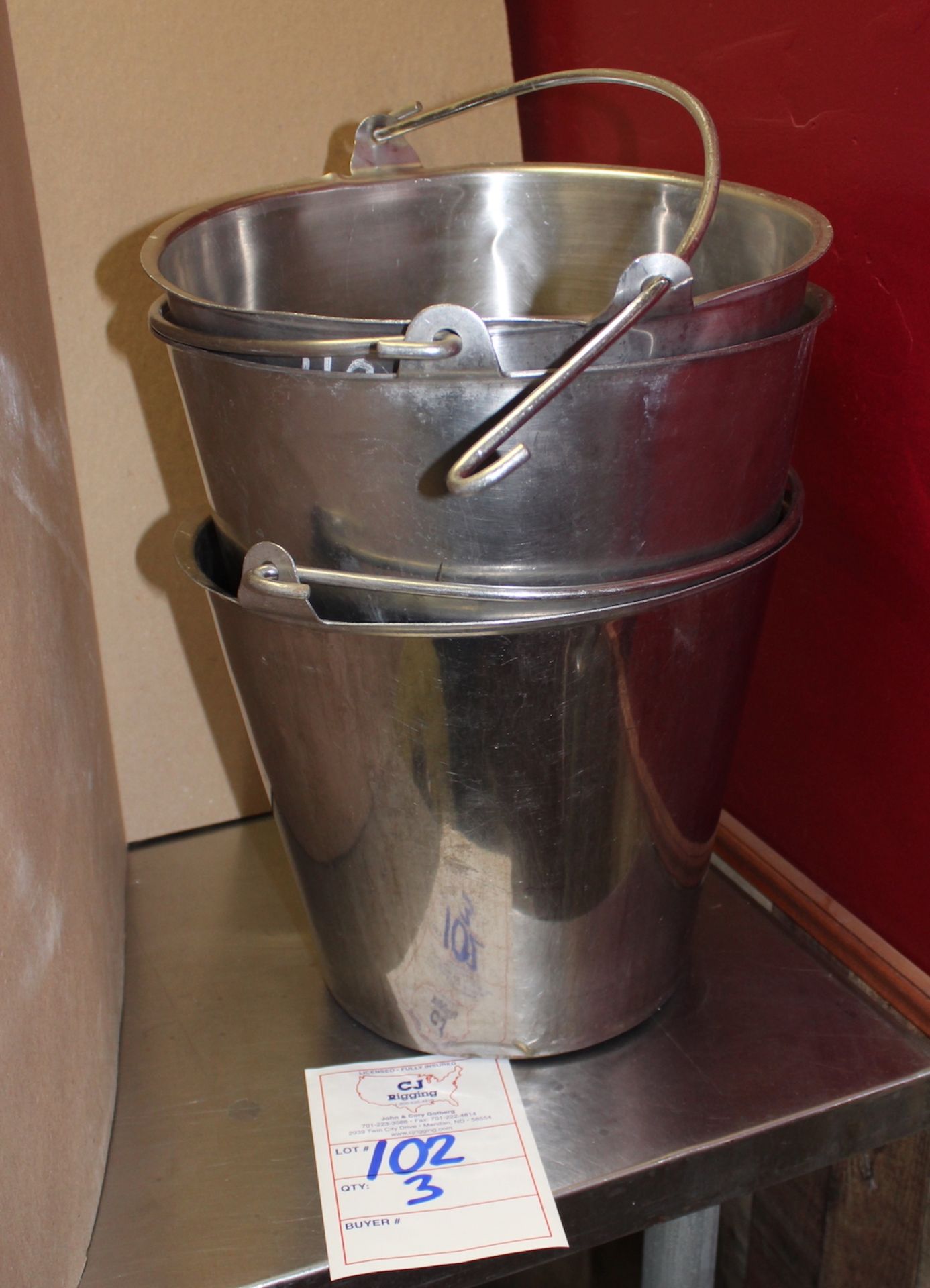 Stainless steel buckets