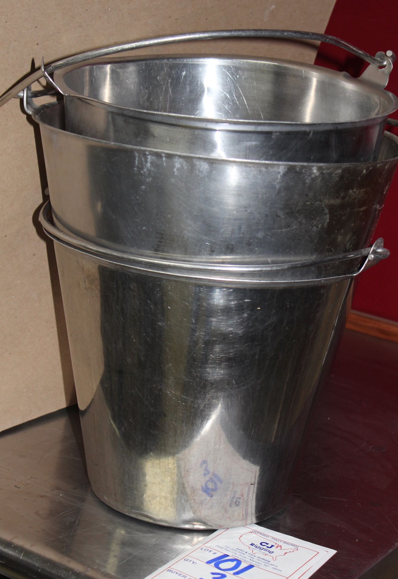 Stainless steel buckets