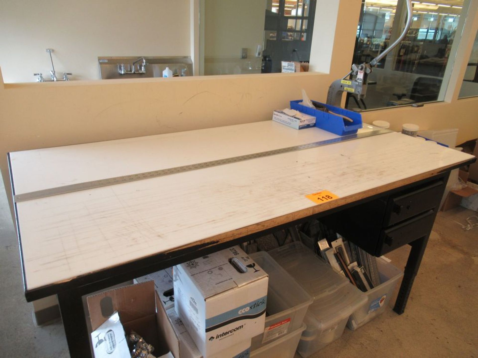 Work Table with Hole Punch - Image 3 of 4