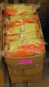 100 pairs Size 10 Orange Latex Coated Gloves.